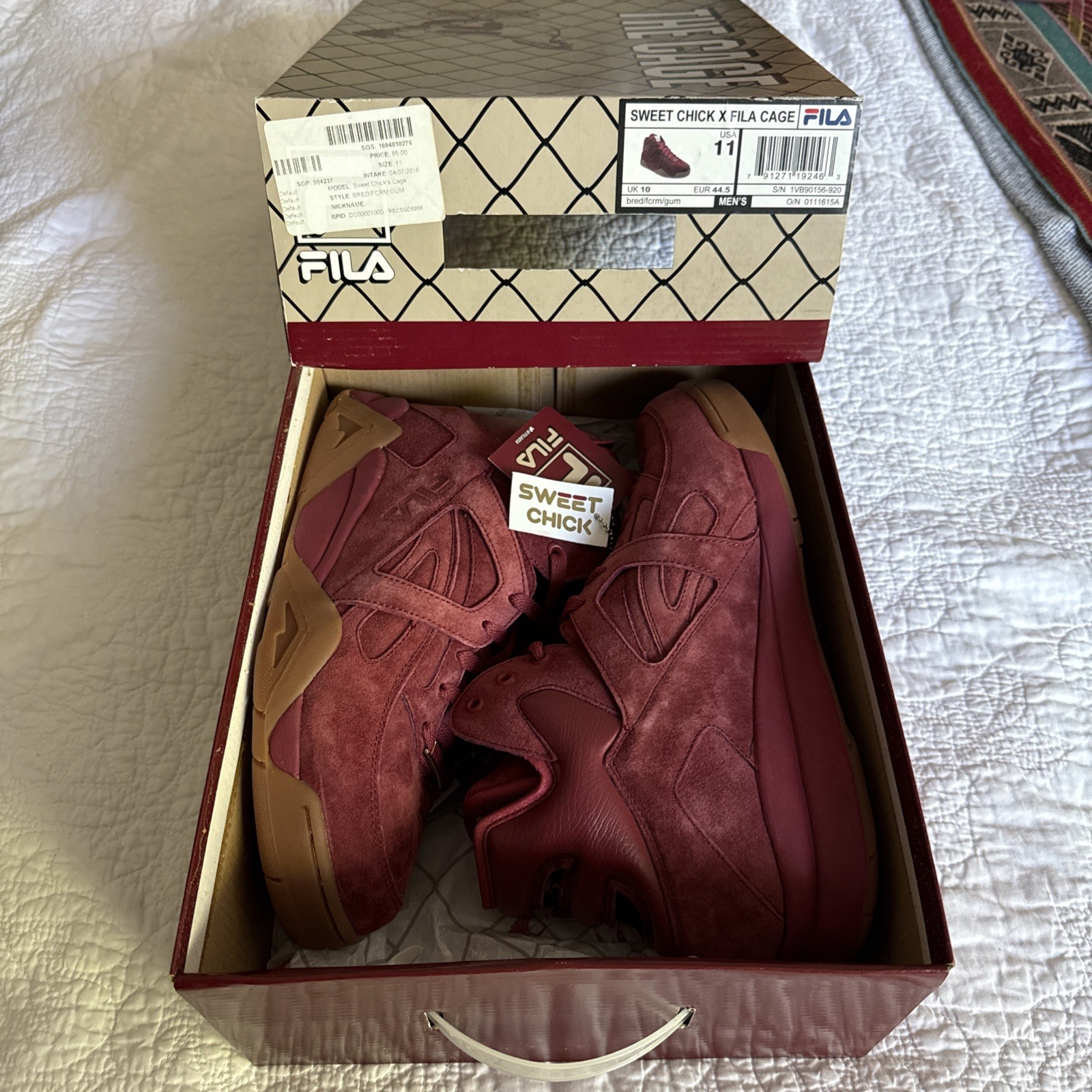 Fila Cage Sweet Chick Limited Edition Vintage New Size 11 RARE Chicken & Waffles