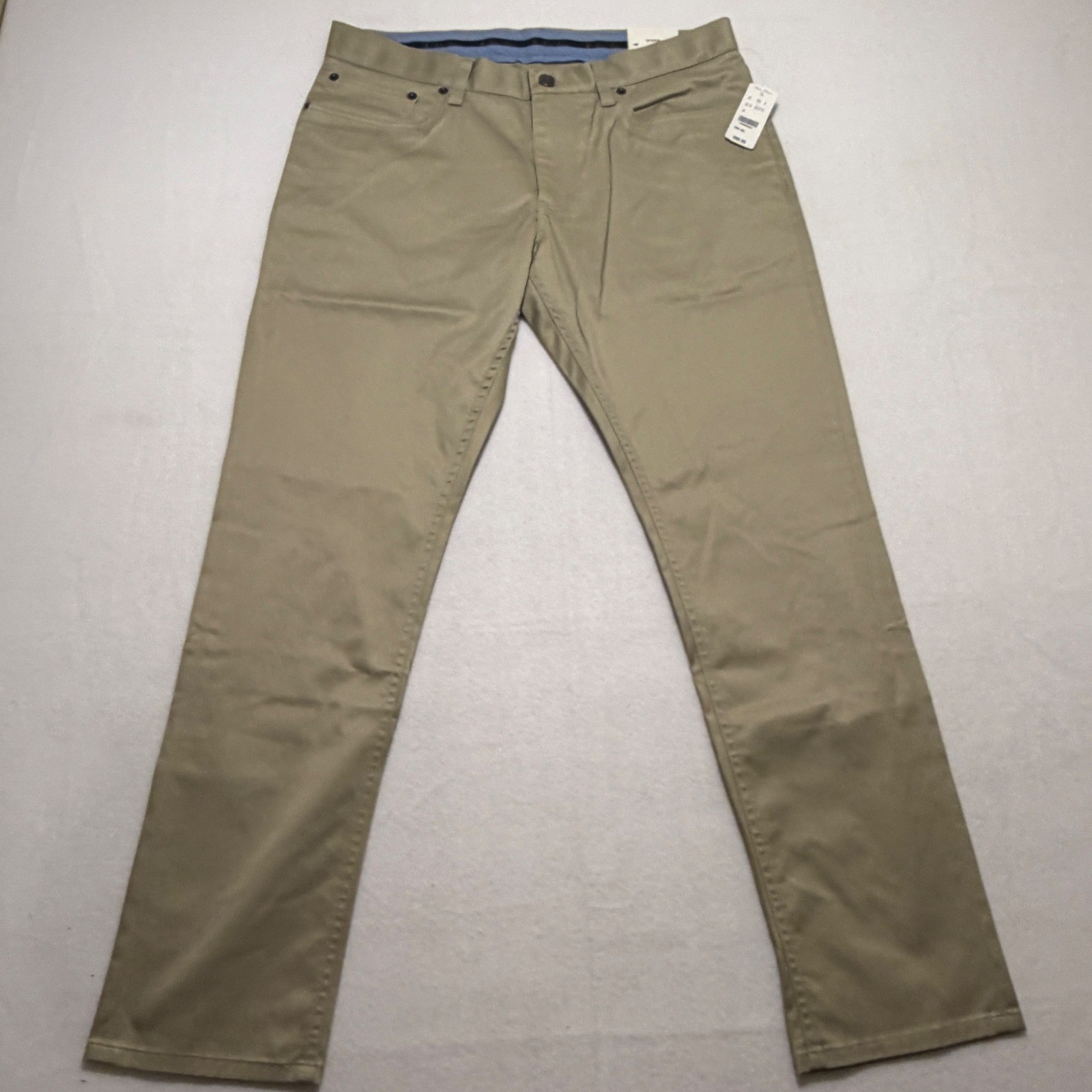 Brooks Brothers Mens Lightweight Advantage Chino Stretch Pants Khaki 33×30 NWT