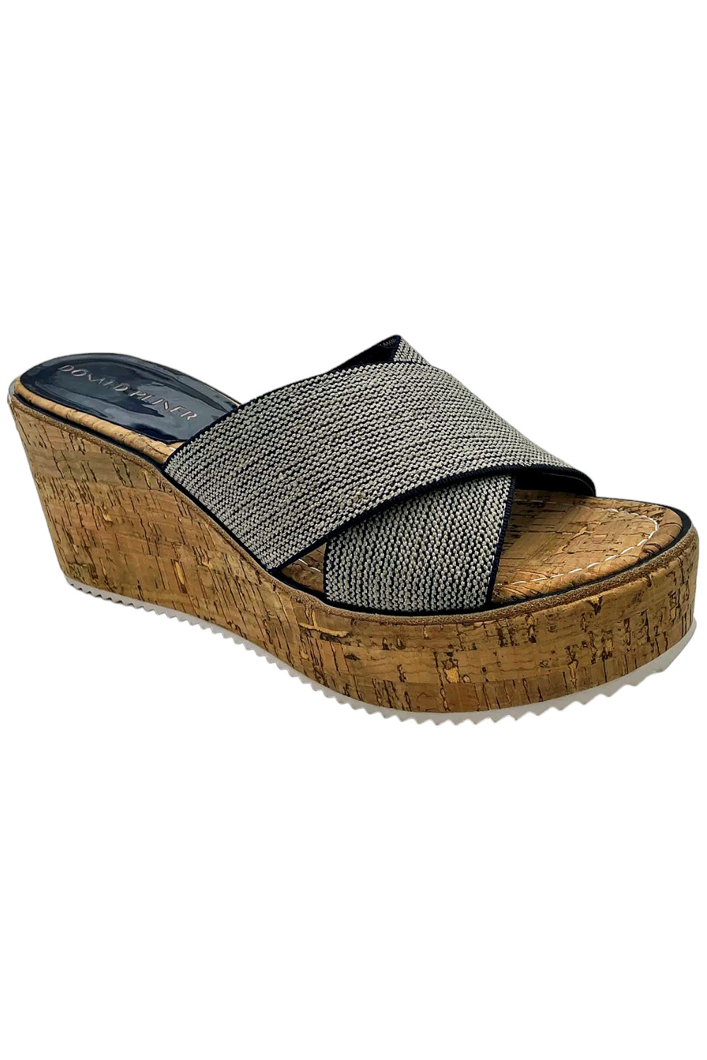 Donald Pliner Women’s Ideal Basic Elastic Wedge Sandals Navy