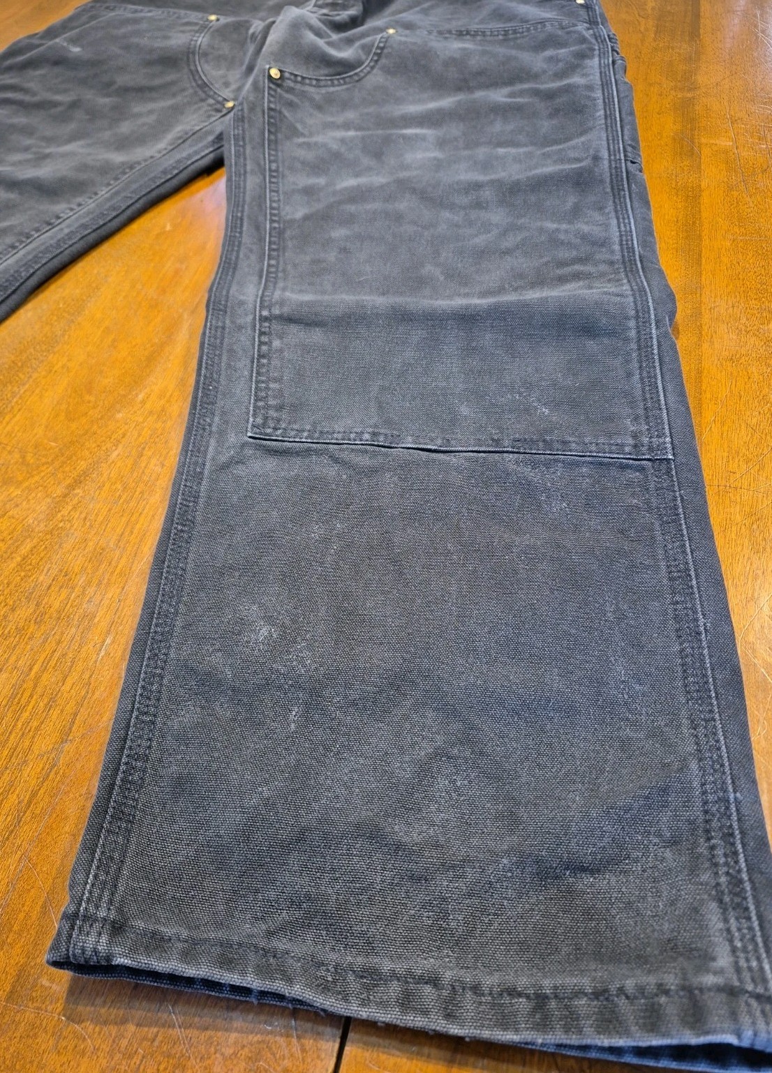 Carhartt B01 BLK Vintage Double Knee Pants Union Made In USA Black Duck 36×30