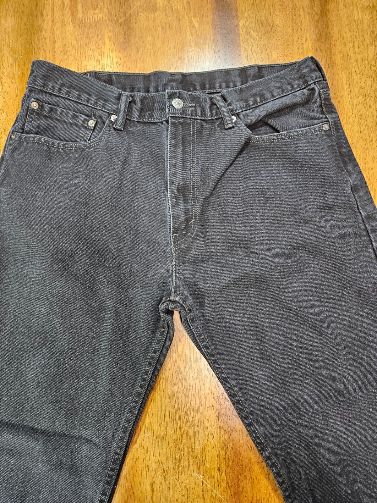 Levi Strauss Denim Jeans 505 Mens Size 38×32 Zipper Button Pockets Dark Wash