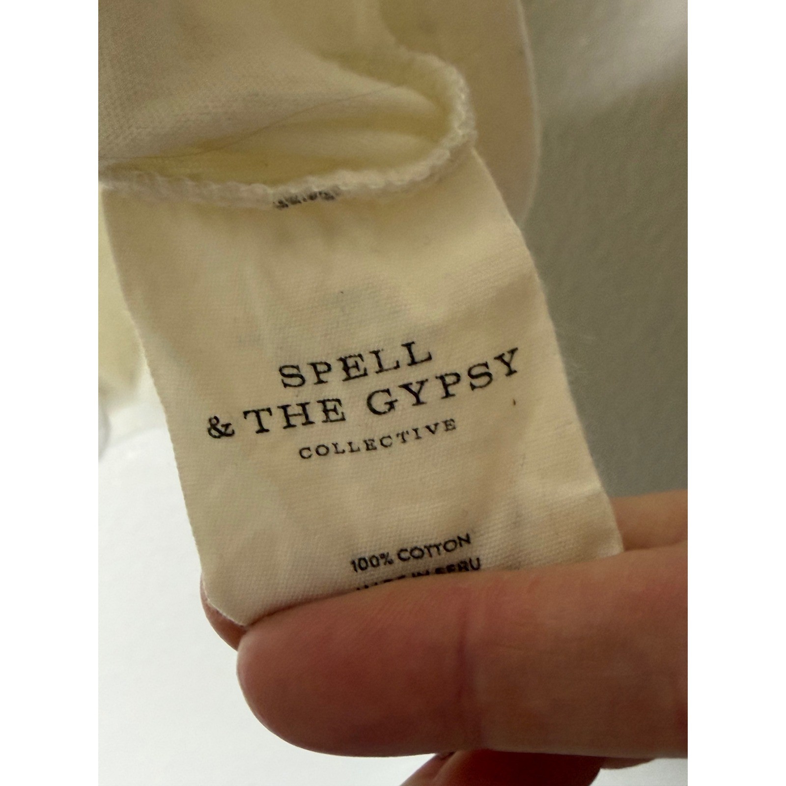 Spell & The Gypsy Collective Goddess of Rock Ringer Tee Cream Brown Large