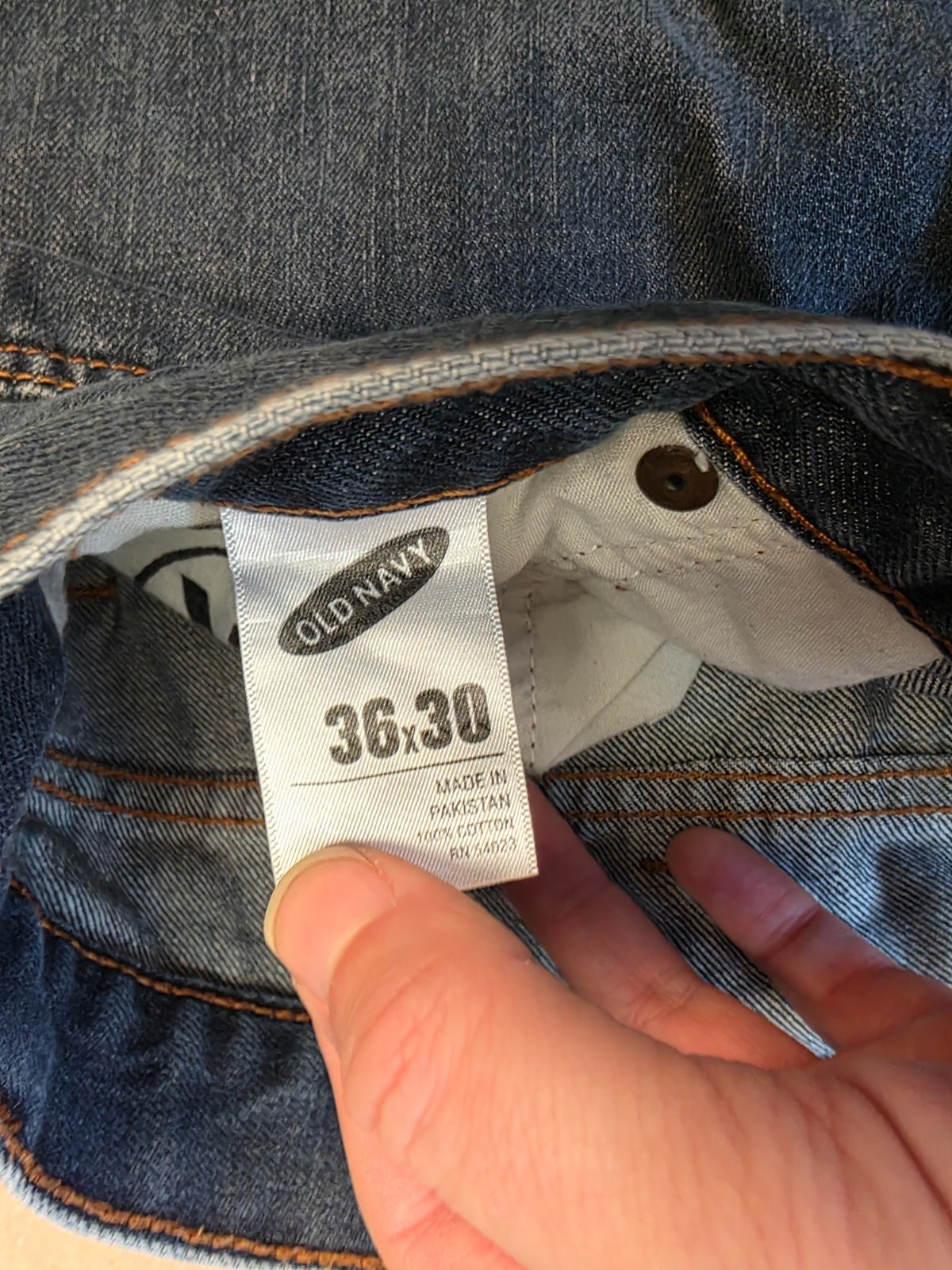 Old Navy The Authentic Slim Fit Jeans – Size: 36 x 30 (Dark Blue)