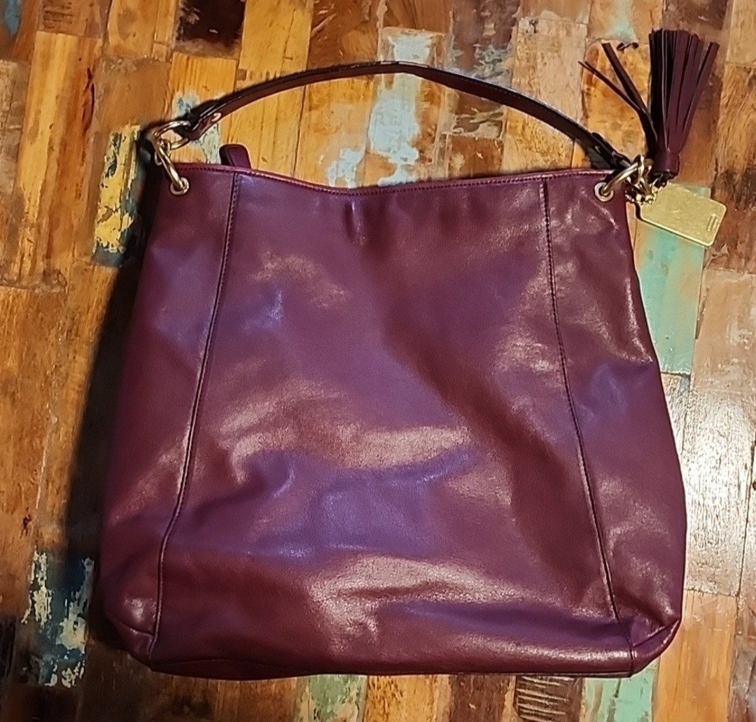 HTF Coach Half-Calf Wine Leopard Patrern Leather Shoulder Bag *GORGEOUS!* 4.9/5*