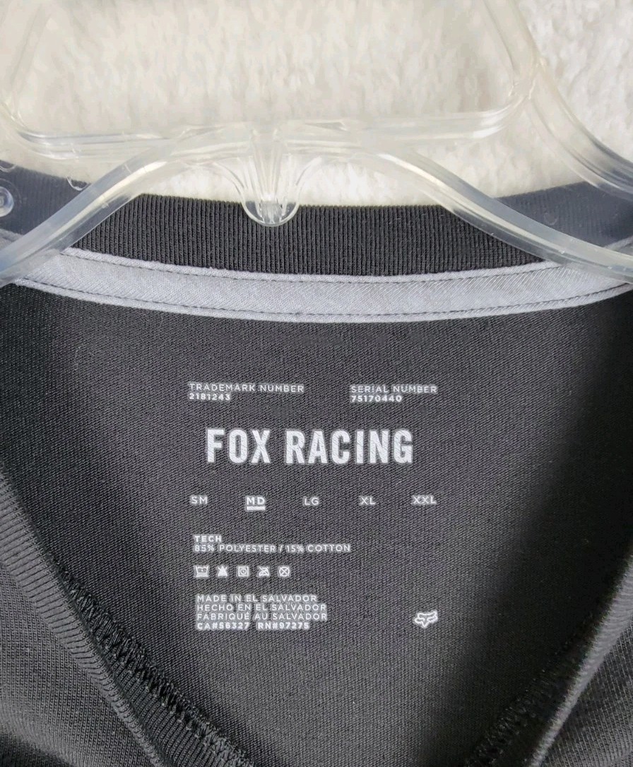 Fox Racing Badger Long Sleeve Tech Tee Shirt Size M Black