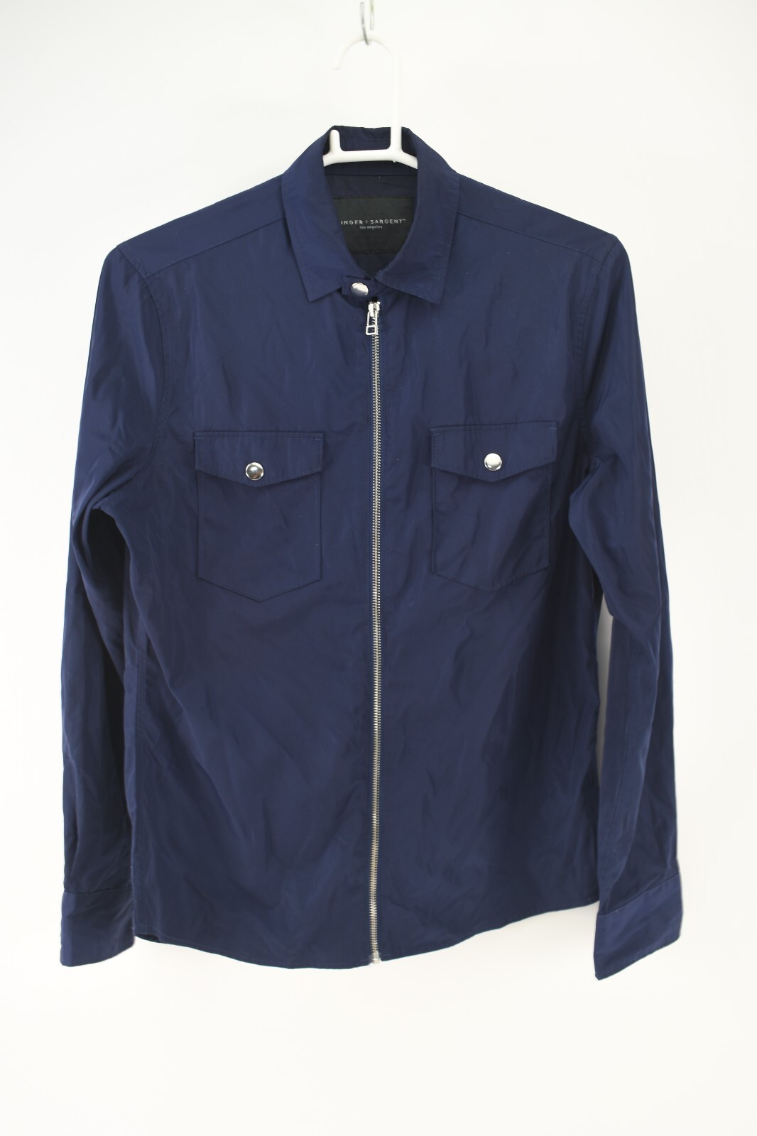 Singer + Sargent Los Angeles Mens Blue Full Zip Lightweight Jacket Size S