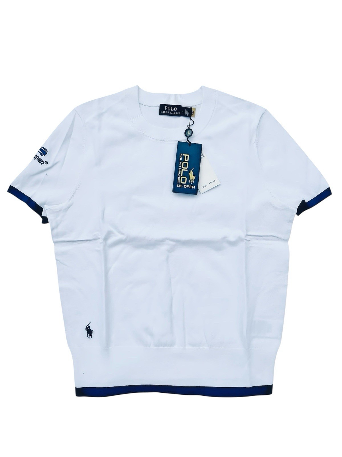 Polo Ralph Lauren Womens US Open Short Sleeve White Sweater Size 2X NWT Rare