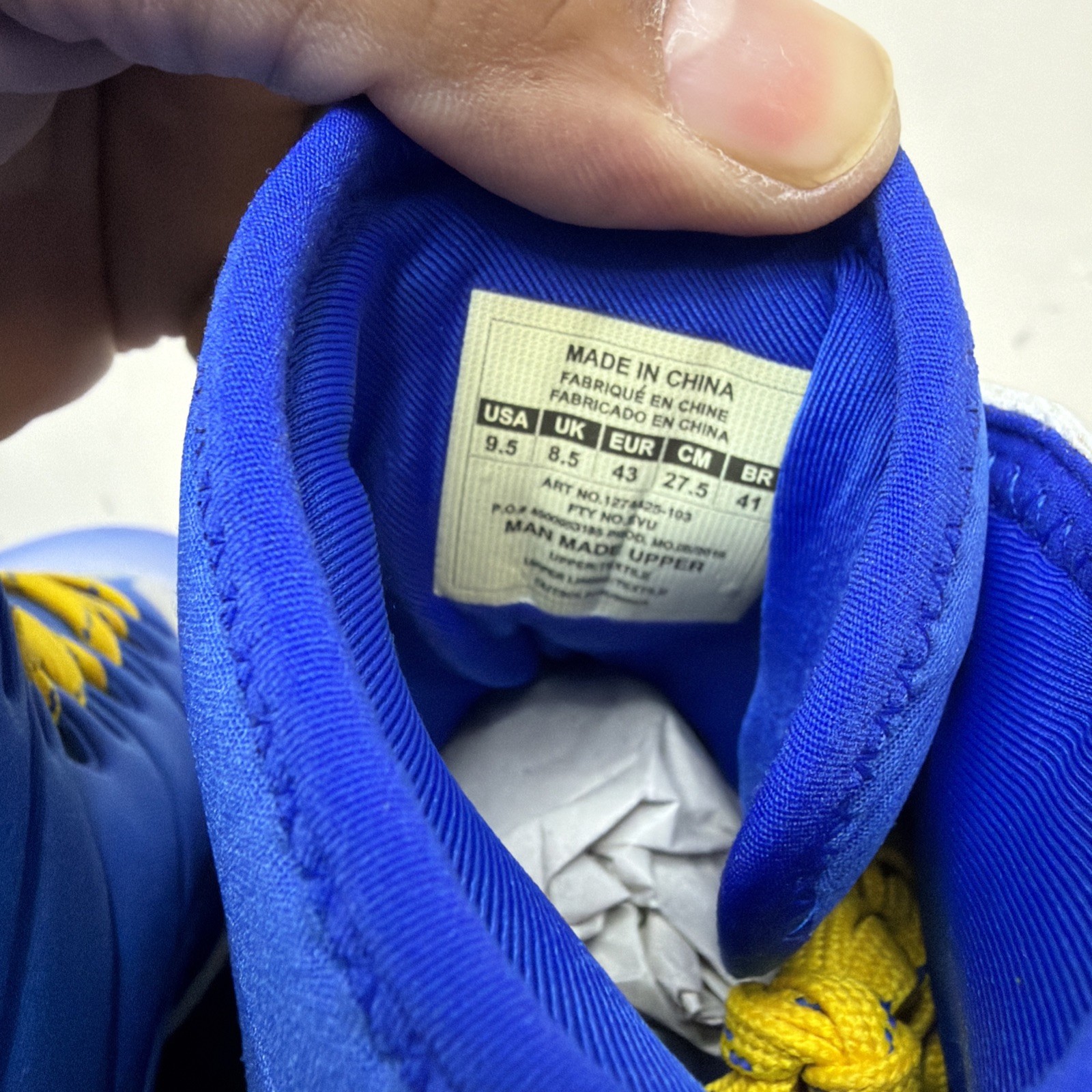 Under Armour Curry 2.5 DubNation MVP Champion Worriers Home Limited 9.5