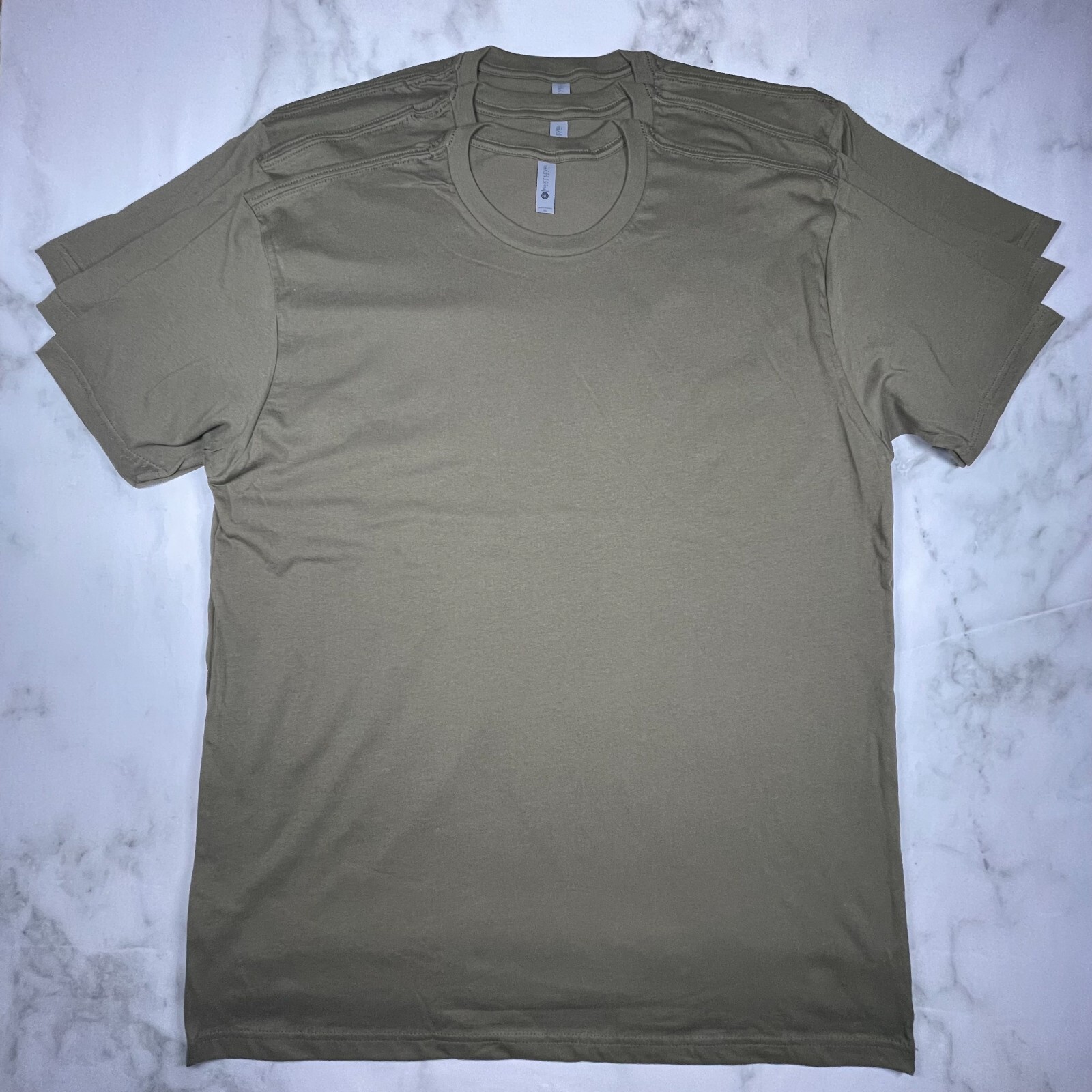 Lot of 3 Next Level Unisex Premium Army TShirts Plain Super Soft US Size XL