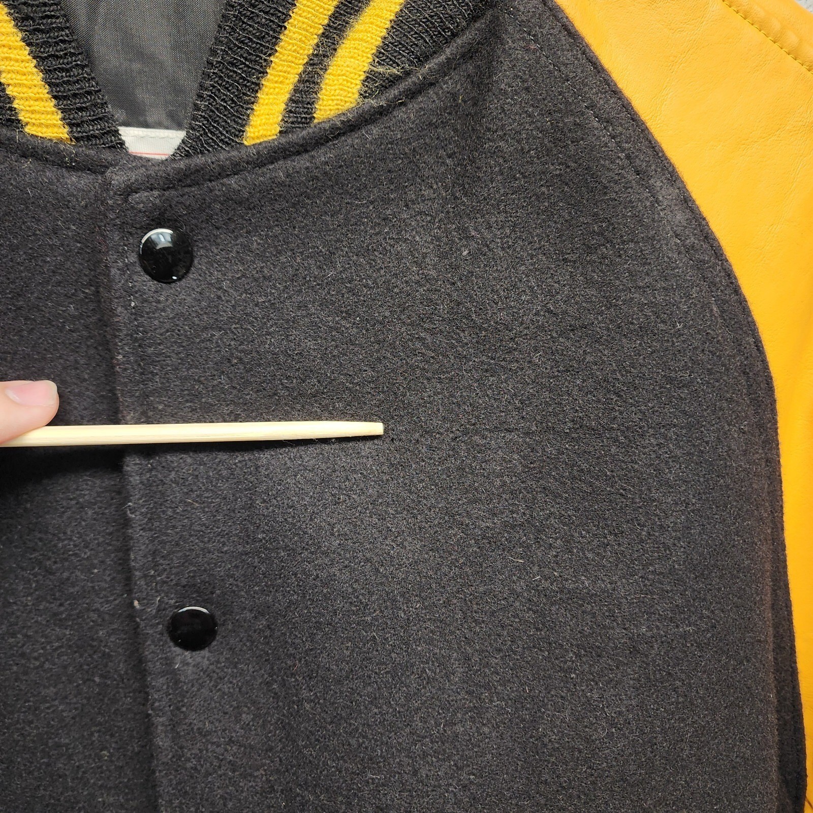 Matts Jackets Letterman Varsity Jacket Wool Body Naugalite Sleeves Vintage USA