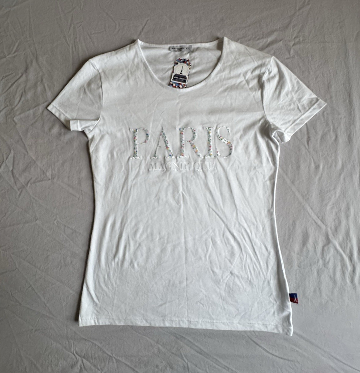 Air de Paris Collection Paris Magnifique Embroidered Graphic T-Shirt Womens 2XL