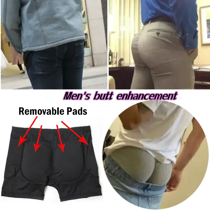 Men Butt Lifter Underwear Boxers Shorts Padded Lift Hip Enhance Pants Shapewear