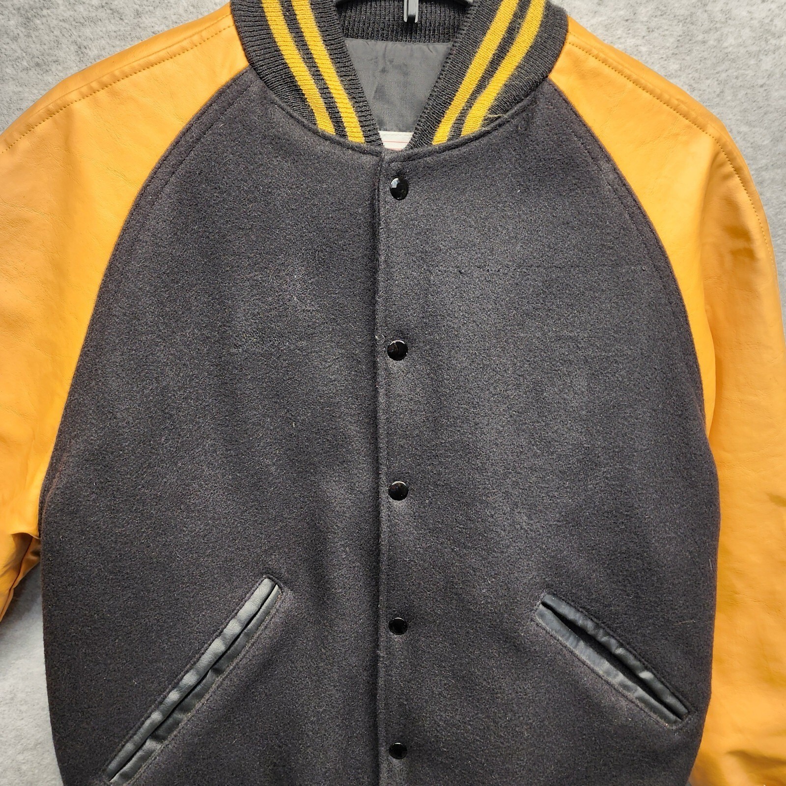Matts Jackets Letterman Varsity Jacket Wool Body Naugalite Sleeves Vintage USA