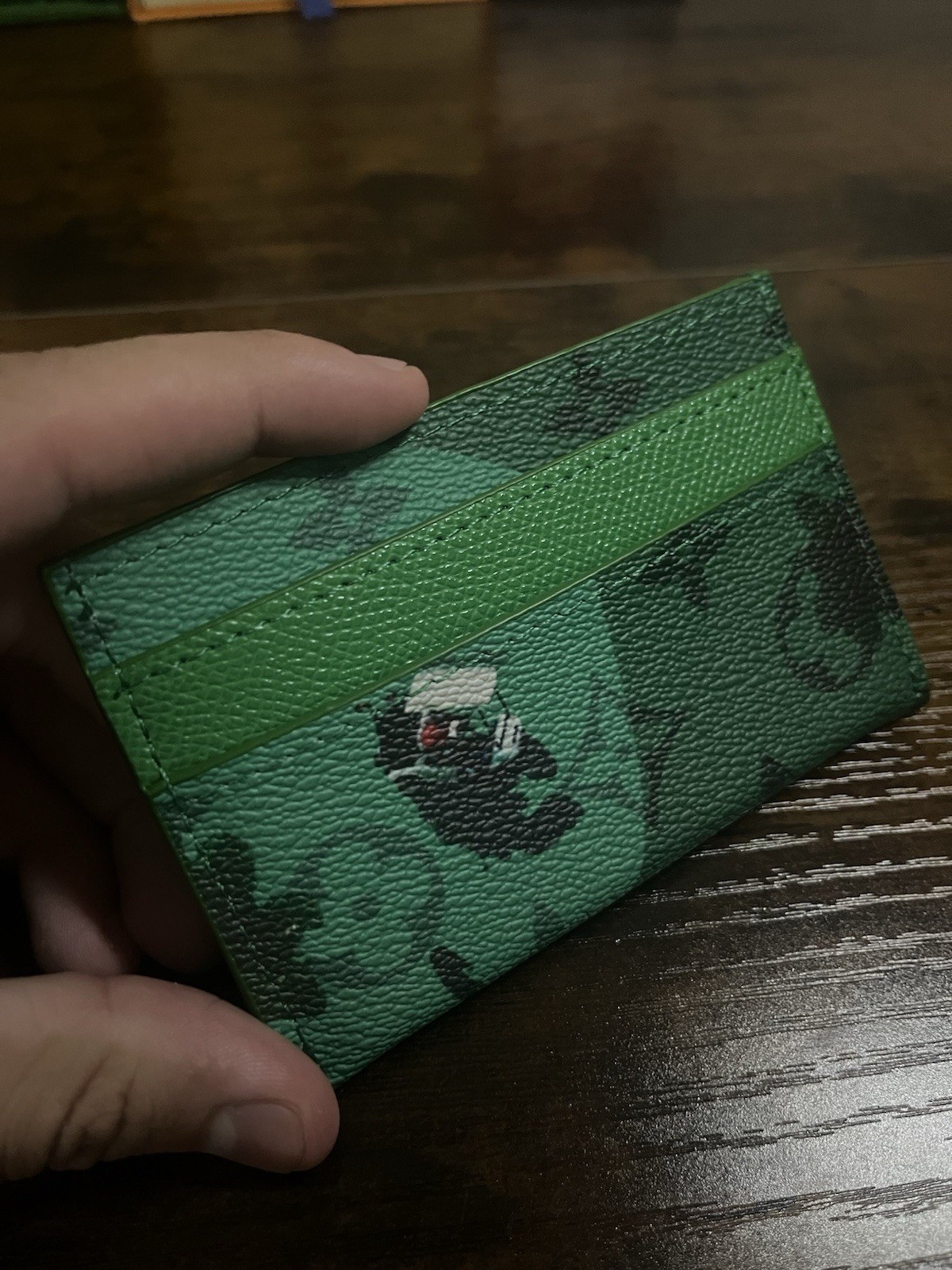 Louis Vuitton Double Card Holder Monogram Golf Green Brand New with Box