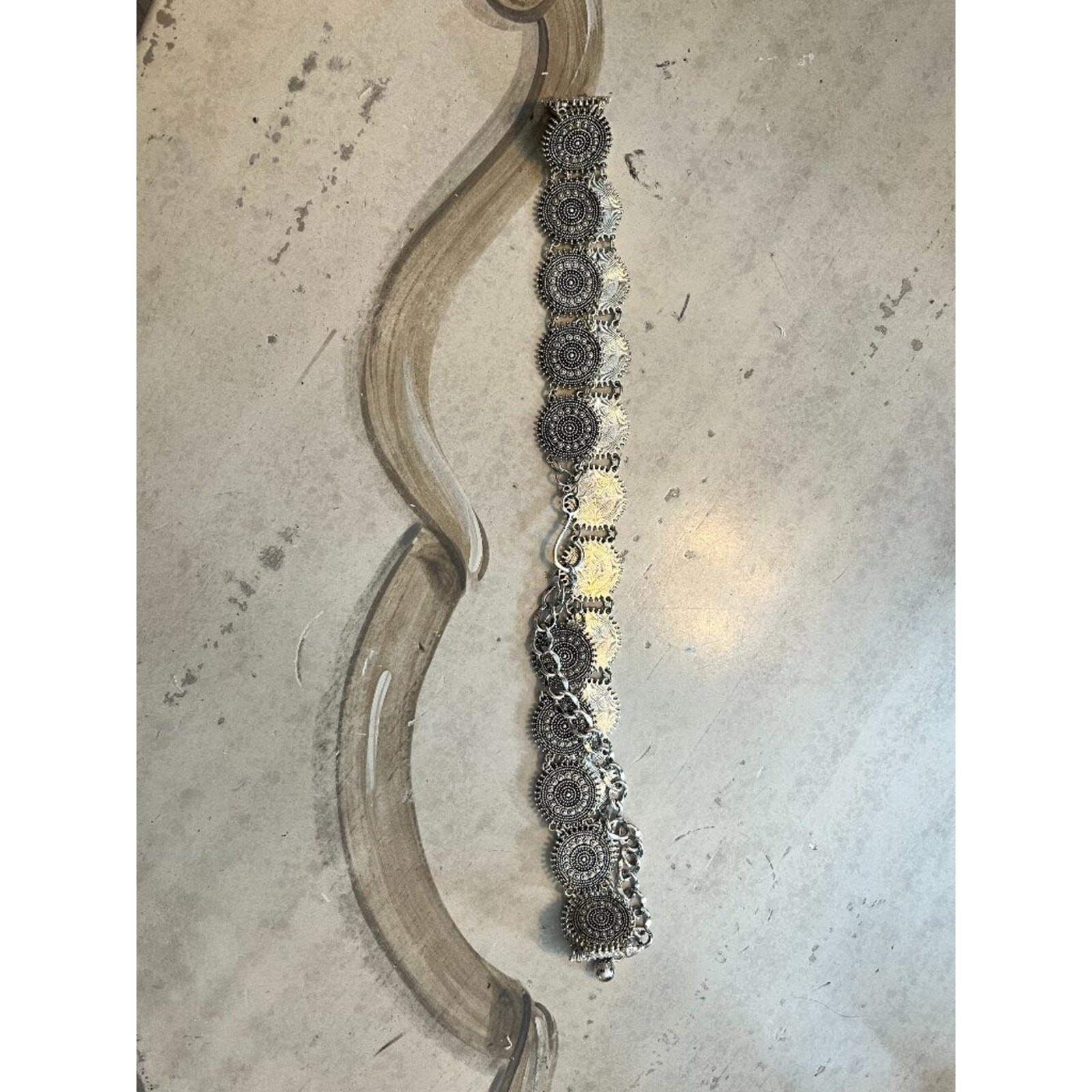 Silver Chunky Boho Indie Belt