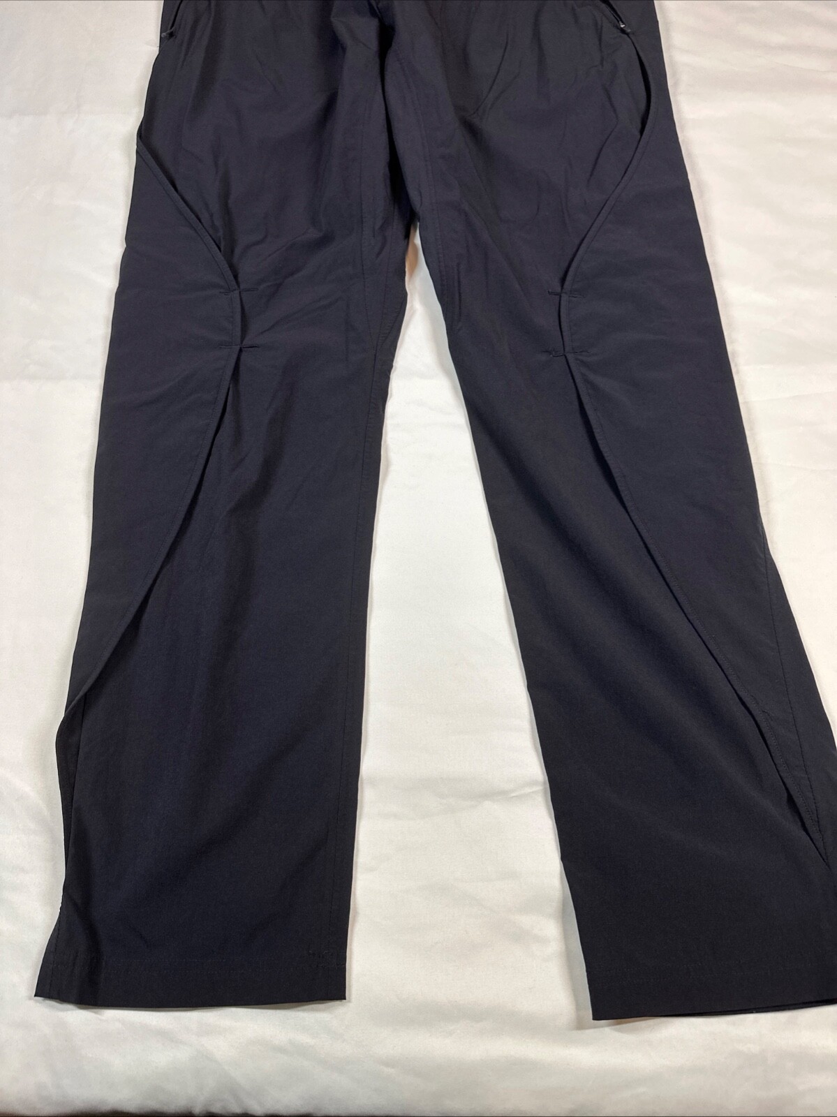 Paskho Pants Black Travel Comfort Leisure Pants Zip Fly Drawstring XXL