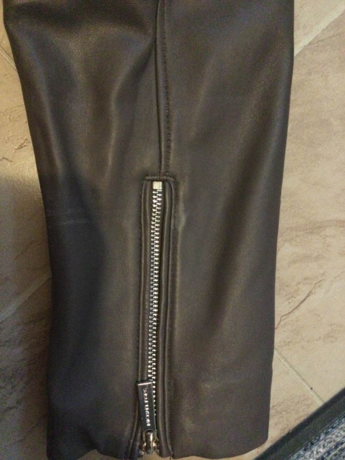 Nwt $450 Michael Kors Genuine Leather Rock Gray Moto Motorcycle Jacket XL Defect
