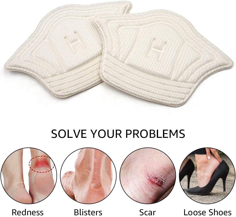 2Pcs Heel Grips for Loose Shoes Heel Cushion Pads No-Slip Shoe Inserts Protector