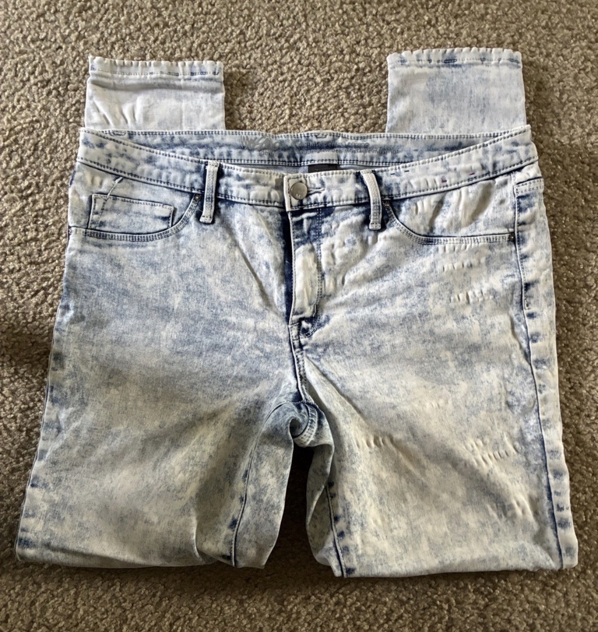 Massimo Denim Light Wash Womens Mid-Rising Legging Jeans Sz14