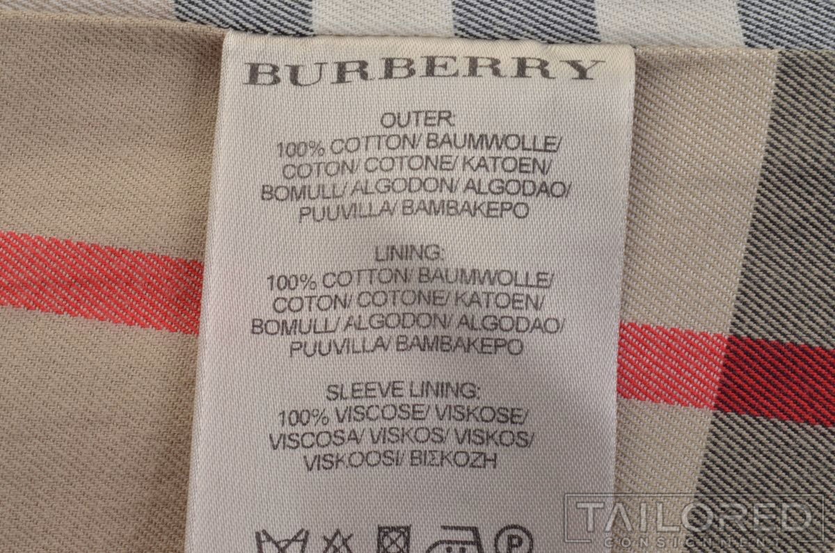 BURBERRY Mainline Solid Beige Cotton Mens Luxury Trench Coat – EU 50 / US 40 R