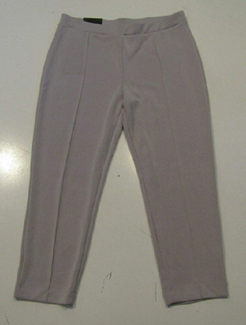 DALIA WOMEN’S LIGHTWEIGHT PONTE PULL ON STRETCH PANTS (LIGHT GRAY X-LARGE)NWT