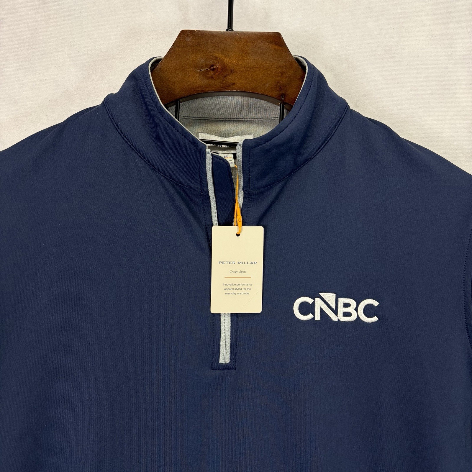 Peter Millar 1/4 Zip Pullover Mens Medium CNBC Crown Sport Stock Trading NWT