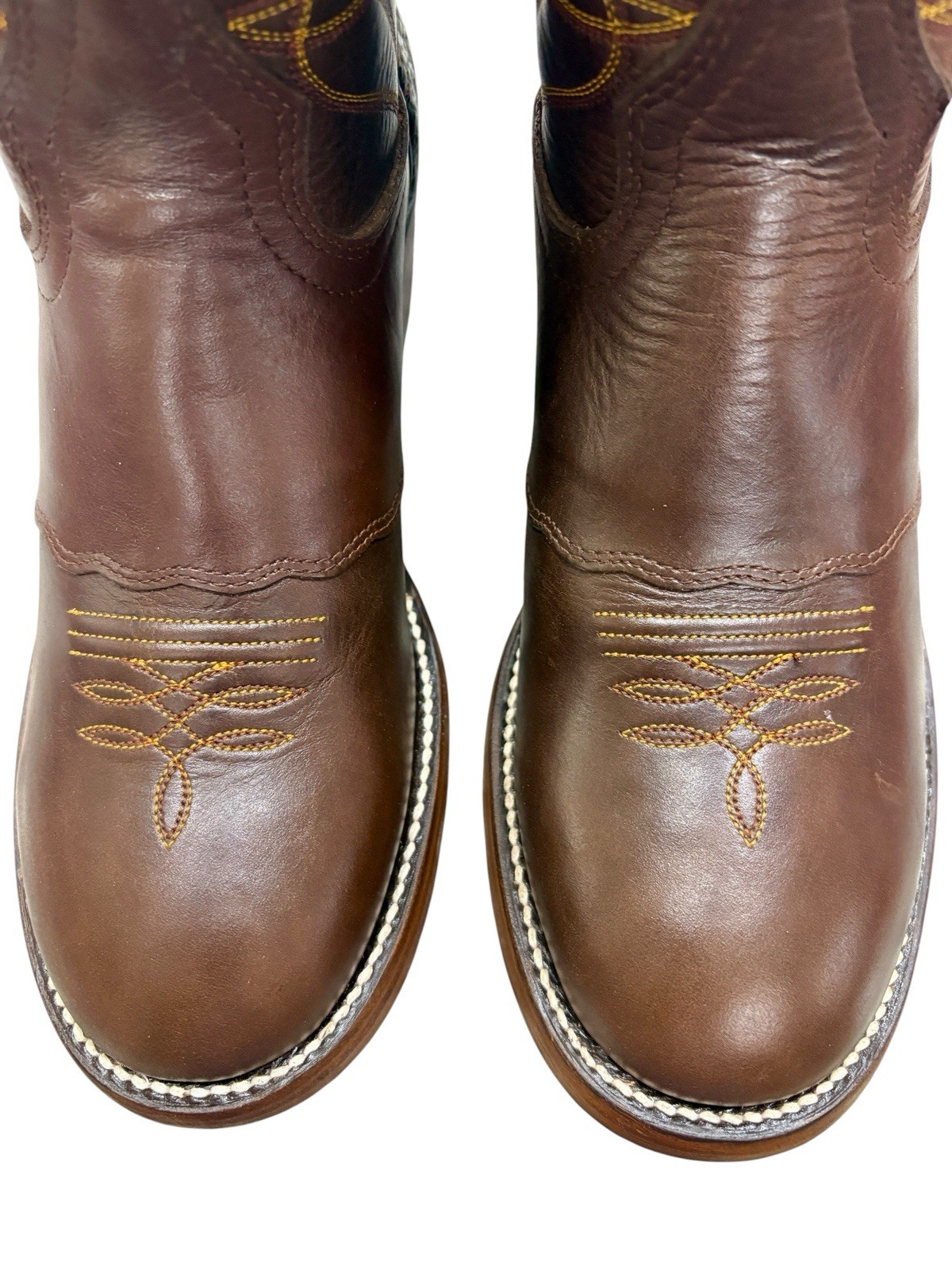 Hondo AT-5 Brown Horsebutt Finish Cowboy Boots FACTORY SECONDS