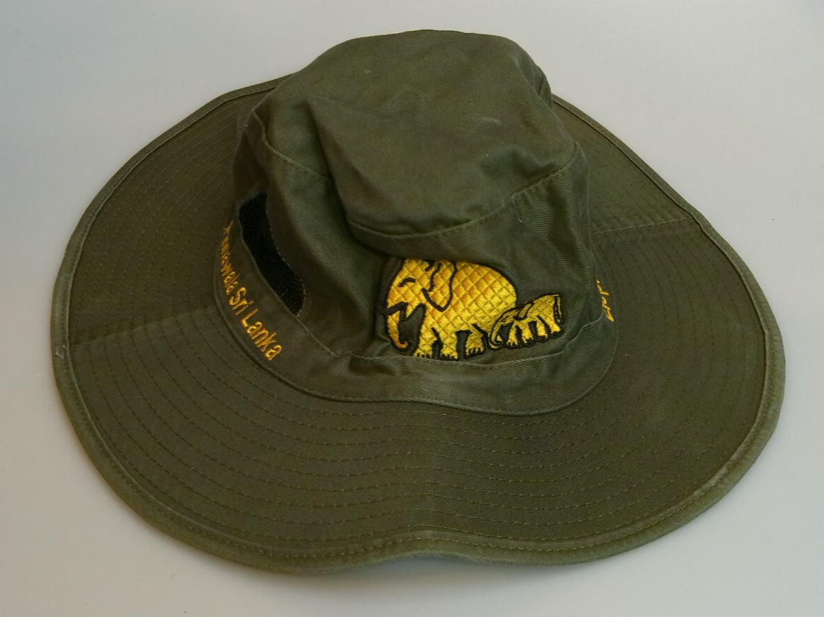Pinnawala Sri Lanka Elephant Orphanage Safari Hat Olive Green Boonie Hat Large