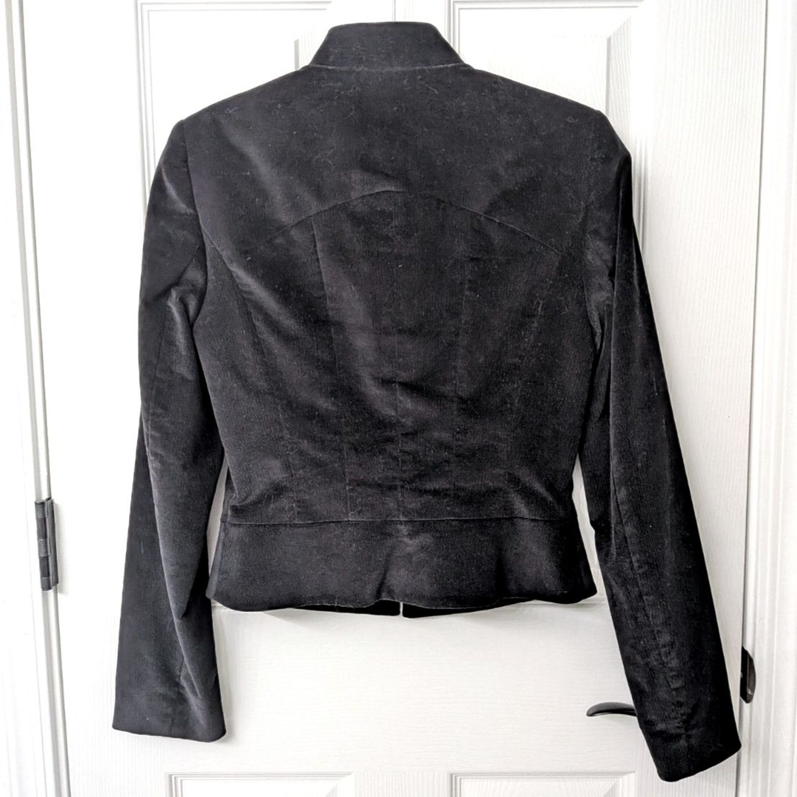 Antonio Melani Black Corduroy Jacket Hook & Eyelet Clasp | SZ 2