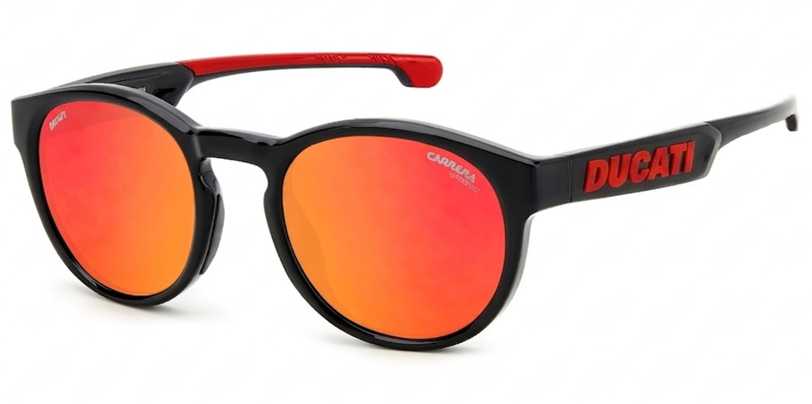 Carrera Ducati Men’s Round Sport Sunglasses w/ Mirror Lens – CARDUC012S-00A4-UZ