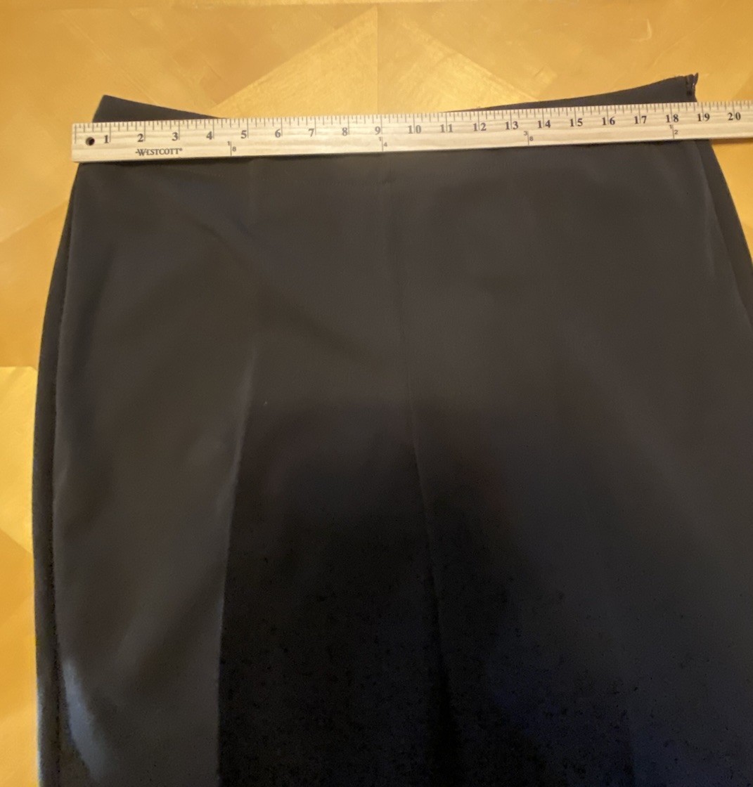 Talbots Women Brown Polyester-Blend Classic Side Zip Straight Leg Pants, Size 16