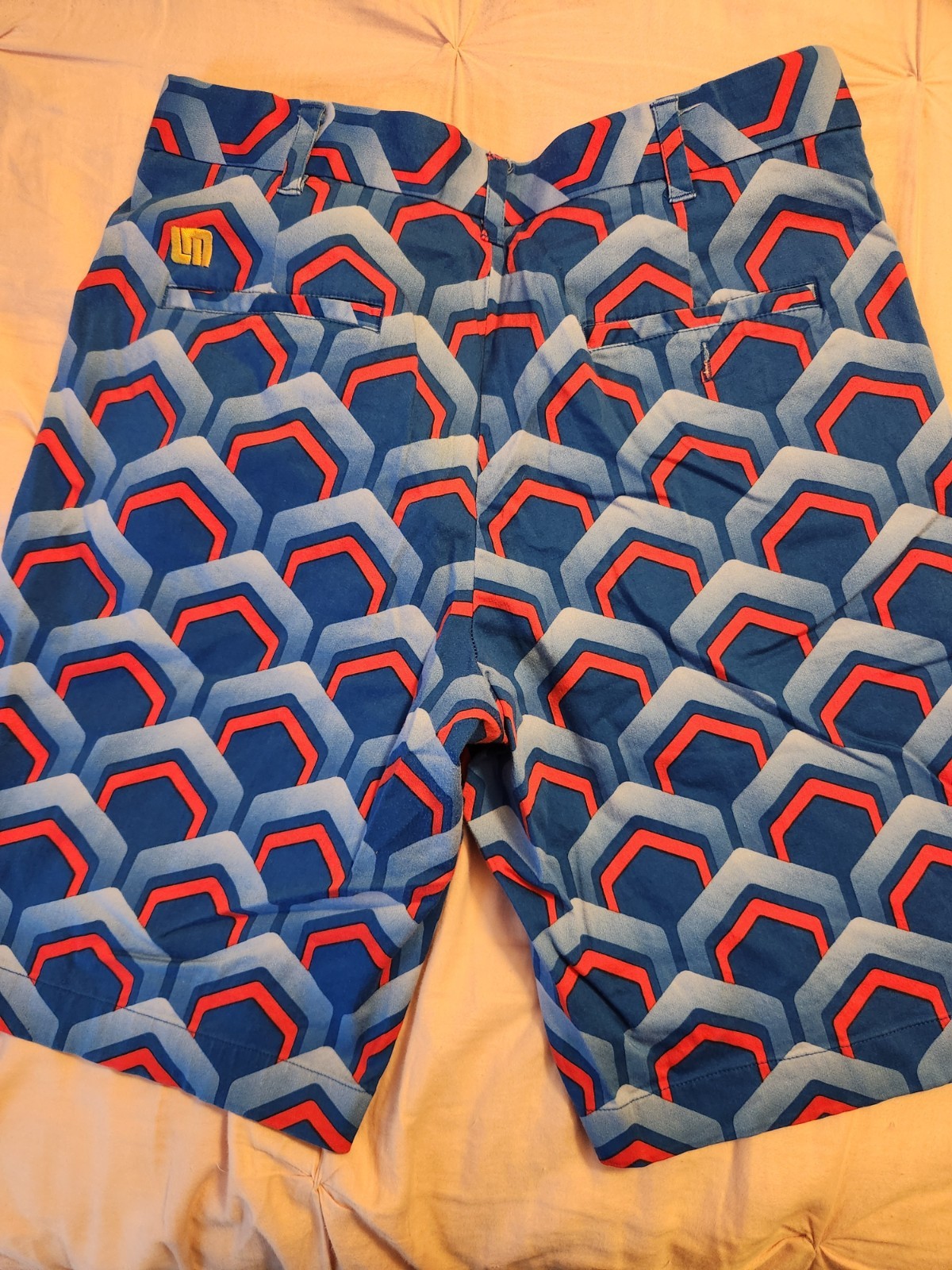 Loudmouth Multicolor Geometric Shorts Golf Size 34