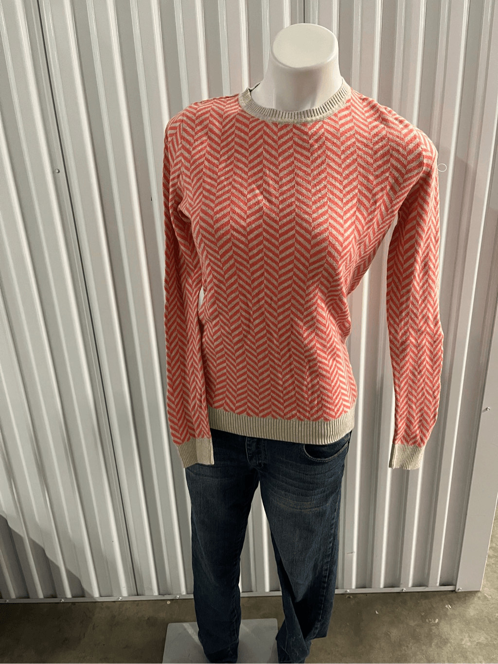 Kim rogers peachy chevron sweater