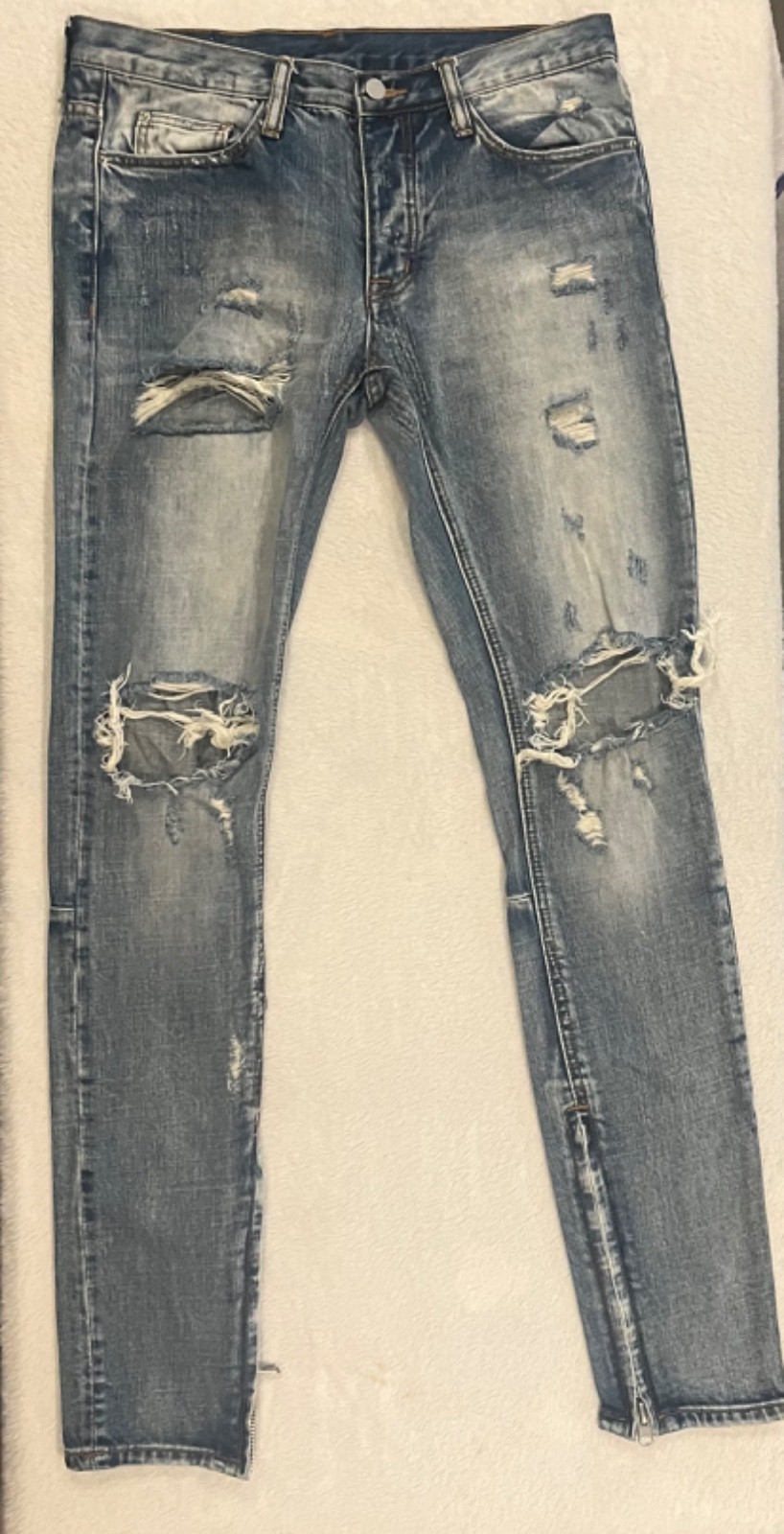 mnml jeans size 31 blue distressed
