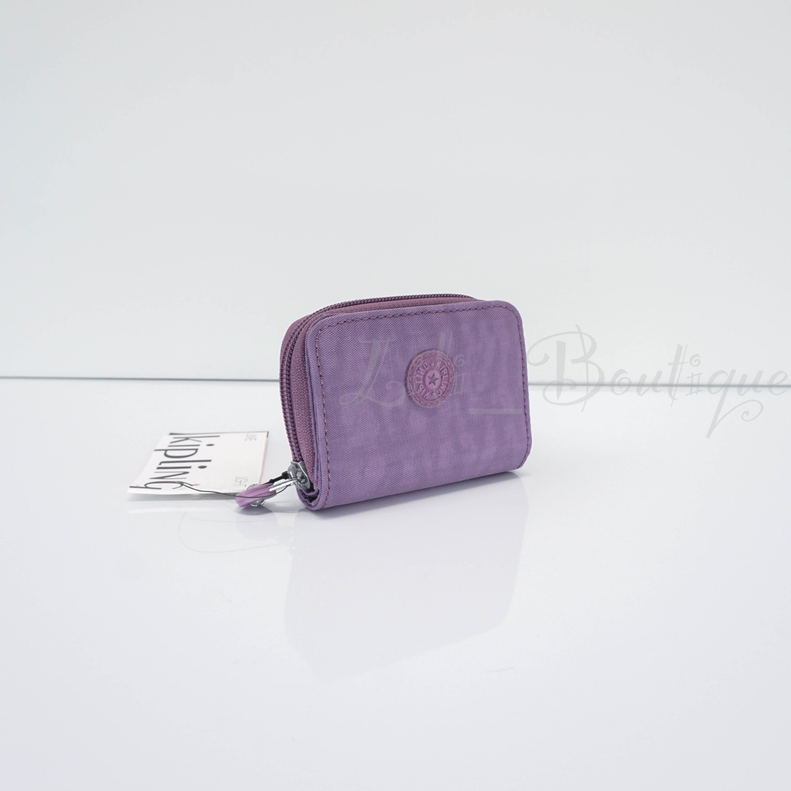 Kipling Tops Mini Wallet Zip Snap Card Case KI0807 Polyamide Purple Passion NWT