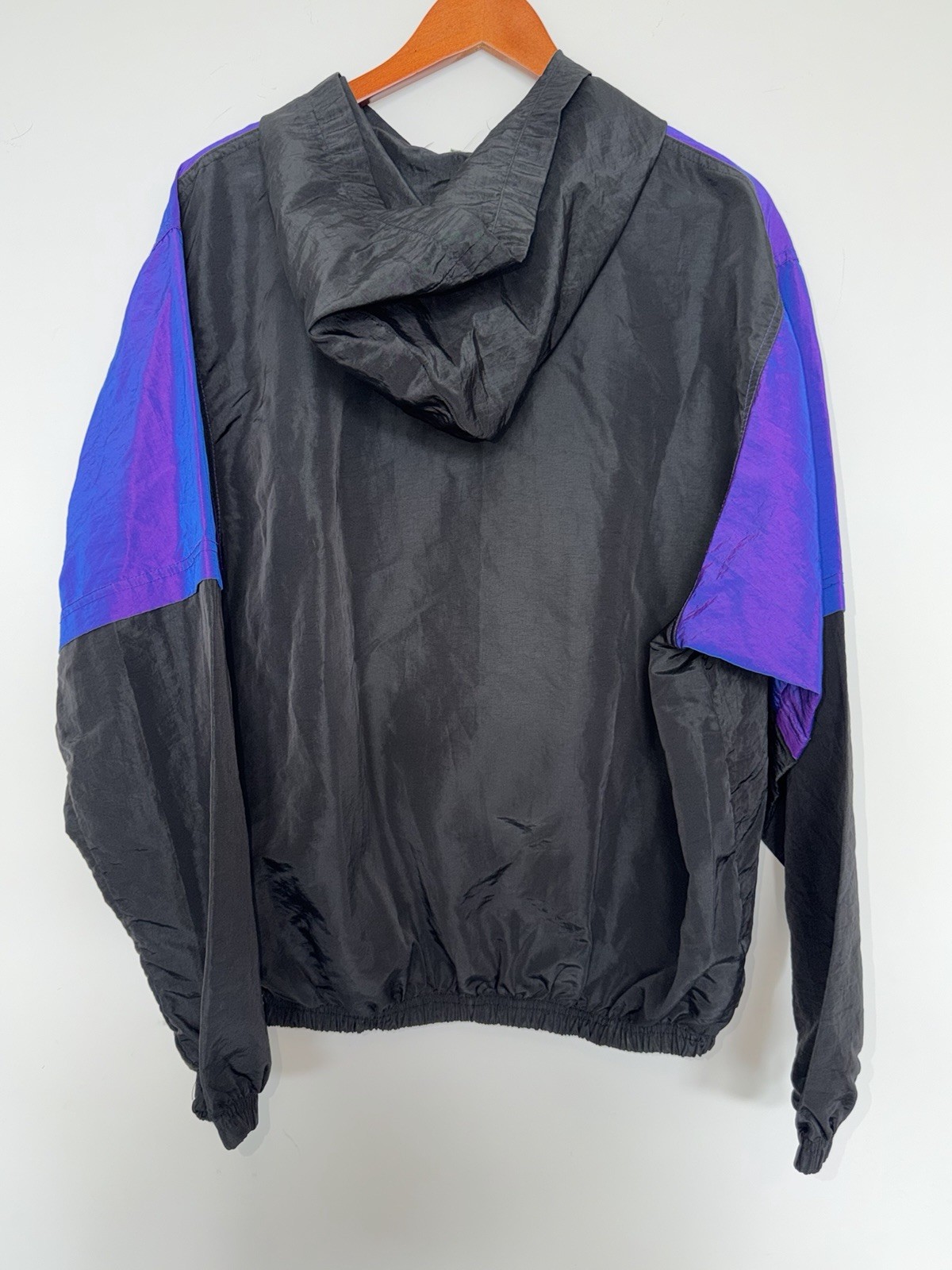 SURF STYLE Vintage 2 Pc Hooded Windbreaker/pants Iridescent Purple One Size
