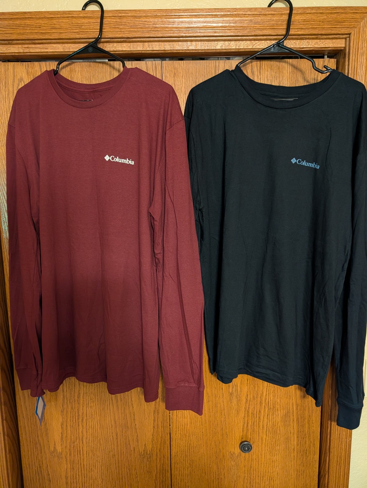 Two Columbia Long Sleeve Tshirts Mens XL Cotton New With Tags