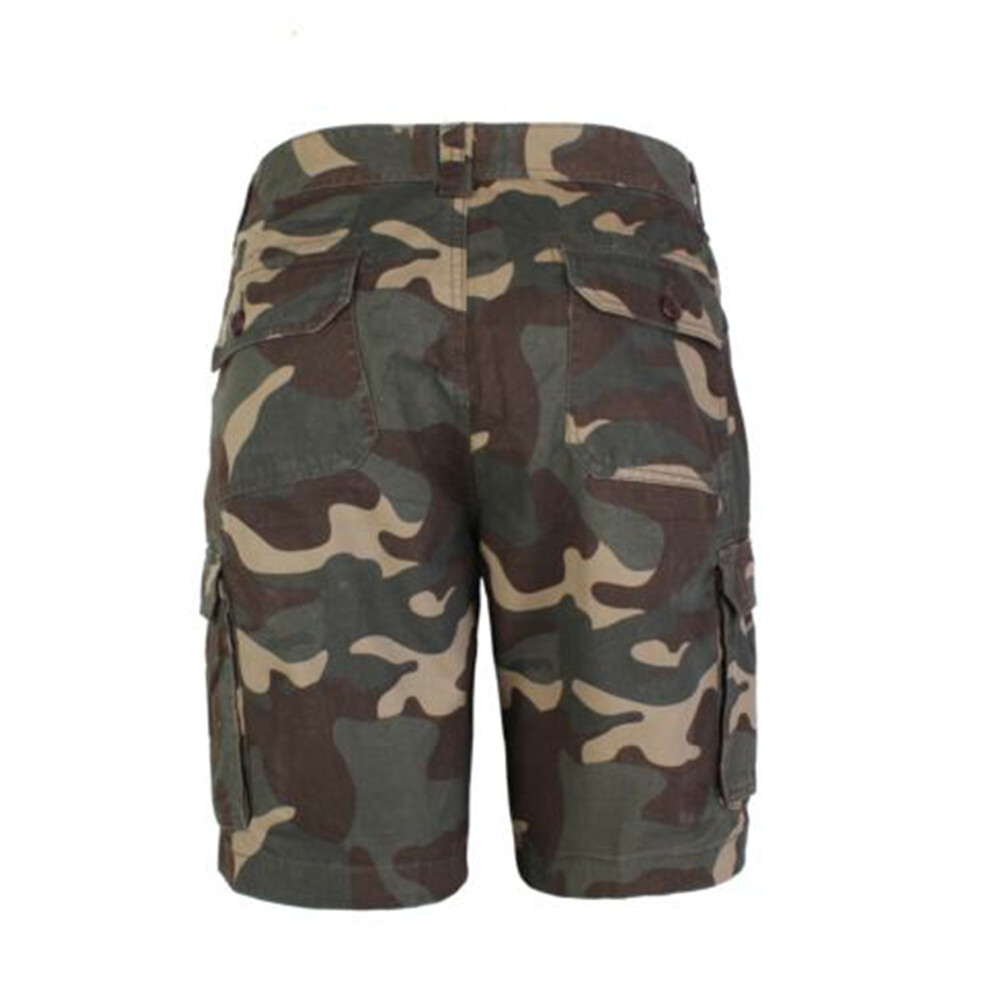 Mens Army Casual Cargo Combat Shorts Cotton Work Chino Camo Half Pant