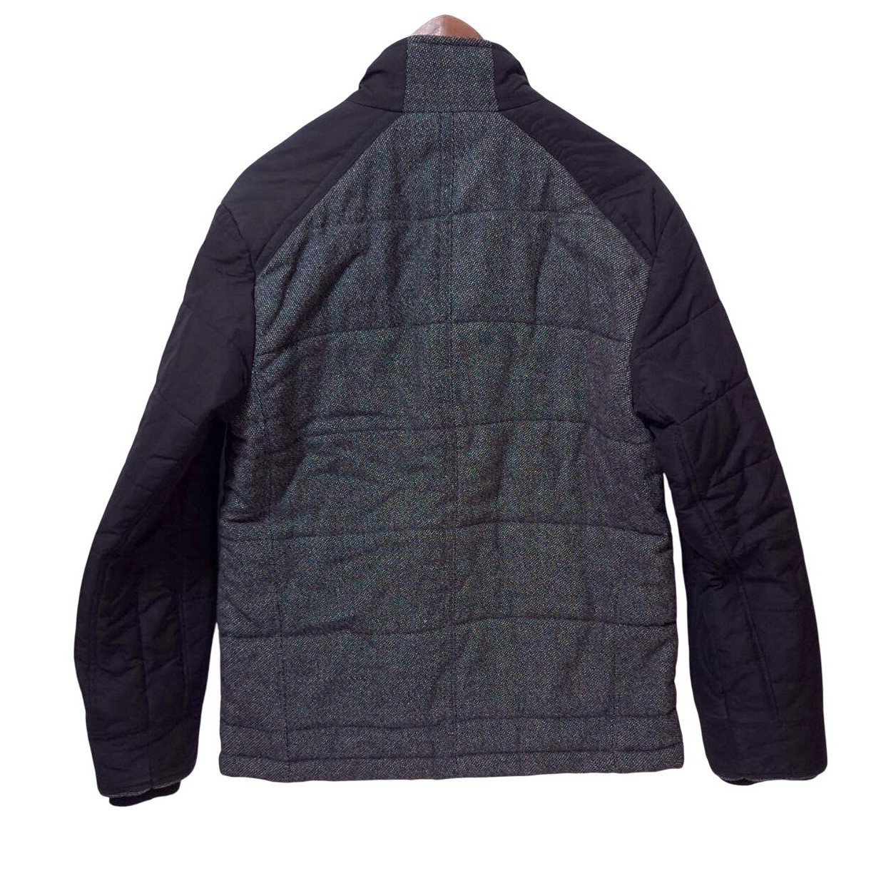 Marc Anthony Wool Quilted Field Jacket Coat Mens S Ribbed Cuff Full Zip Snap