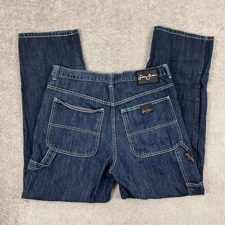 Sean John Jeans Mens 36 x 32 Wide Leg Blue Denim Skater Grunge Hip Hop Y2K 90s