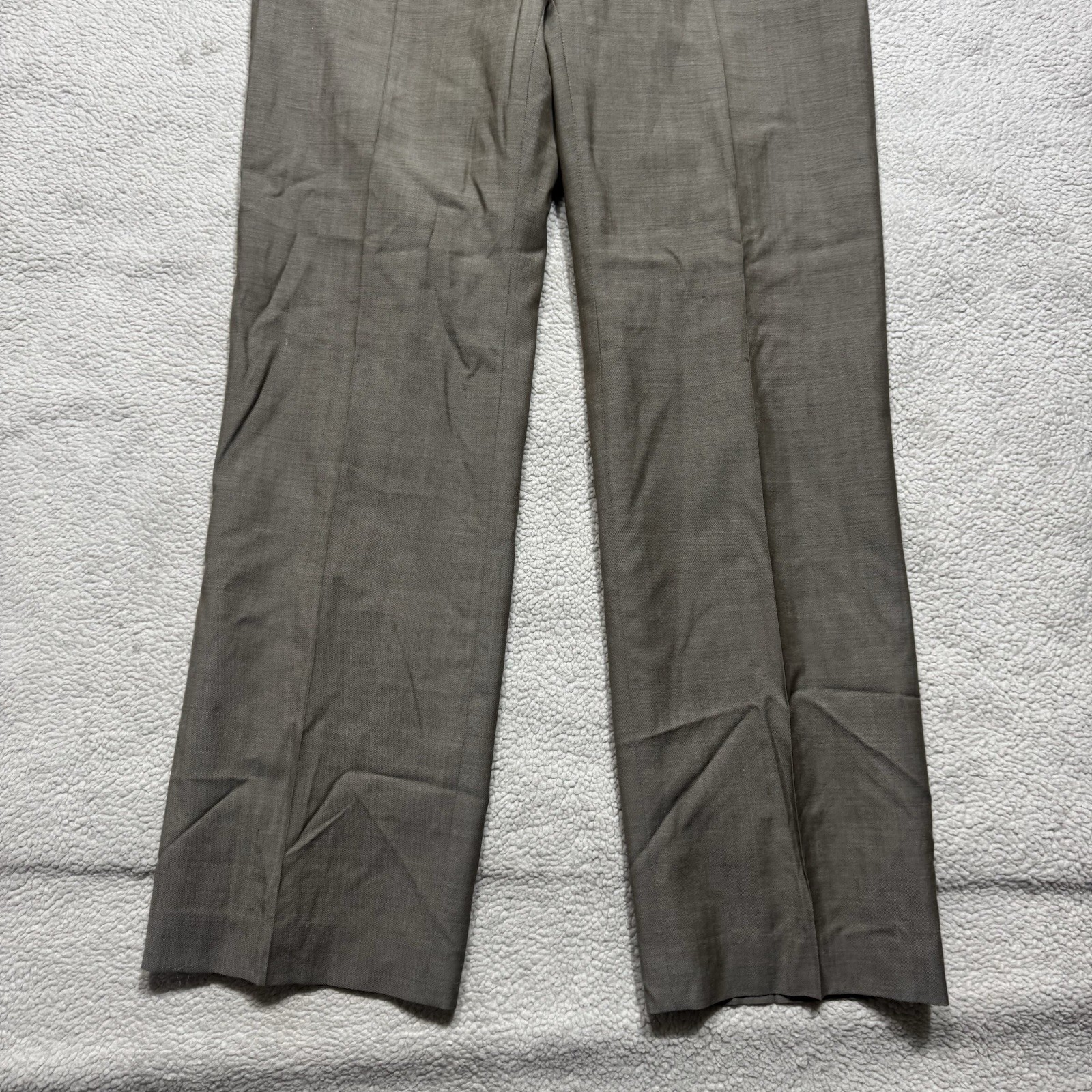 J Crew Pants Womens 6 Brown Dress Slacks Side Zip 100% Wool Mid Rise Lined 28×28