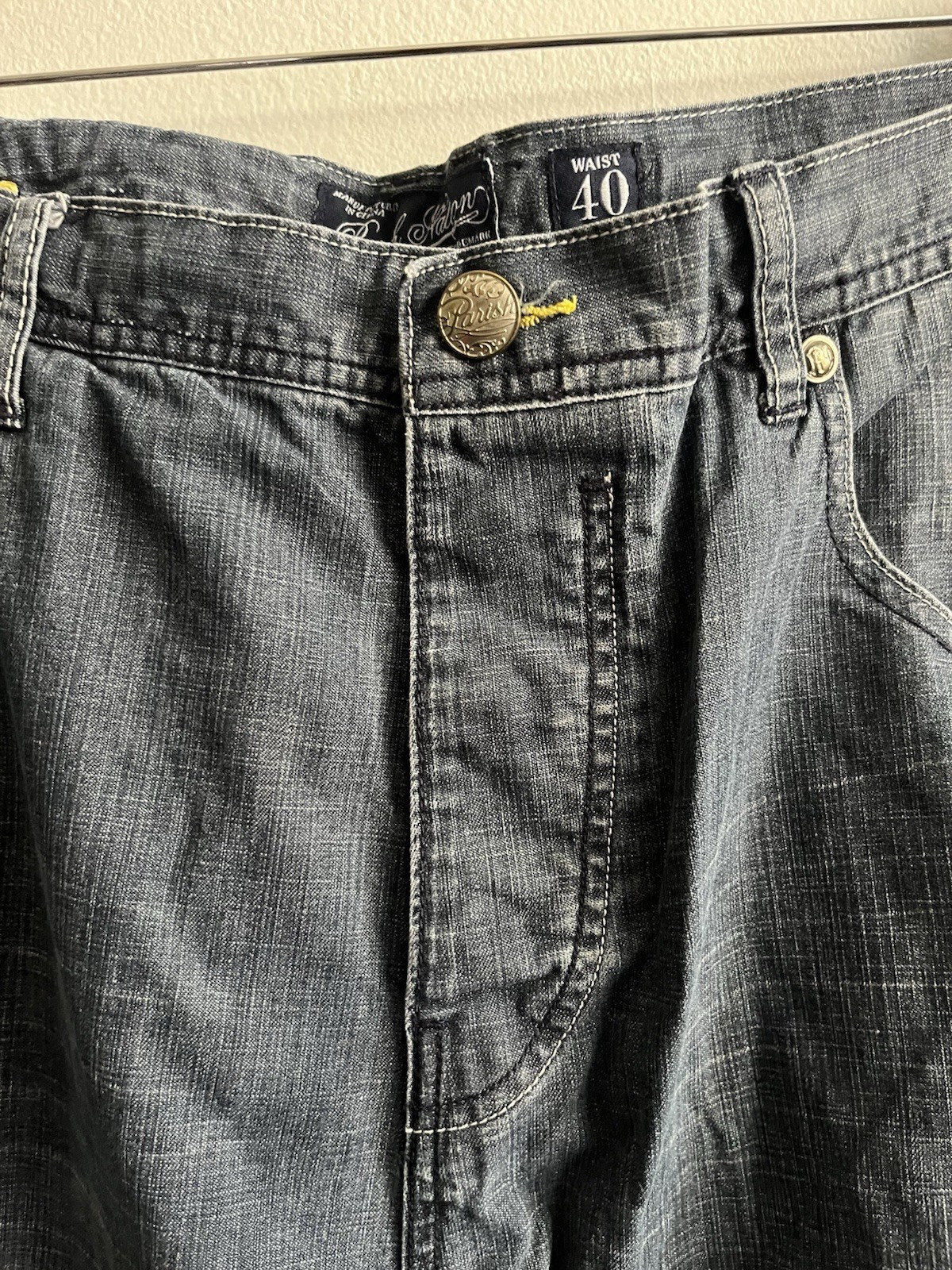 Vintage Y2K Parish Nation Hip Hop 90s Grunge Blue Denim Shorts Men’s Size 40×13