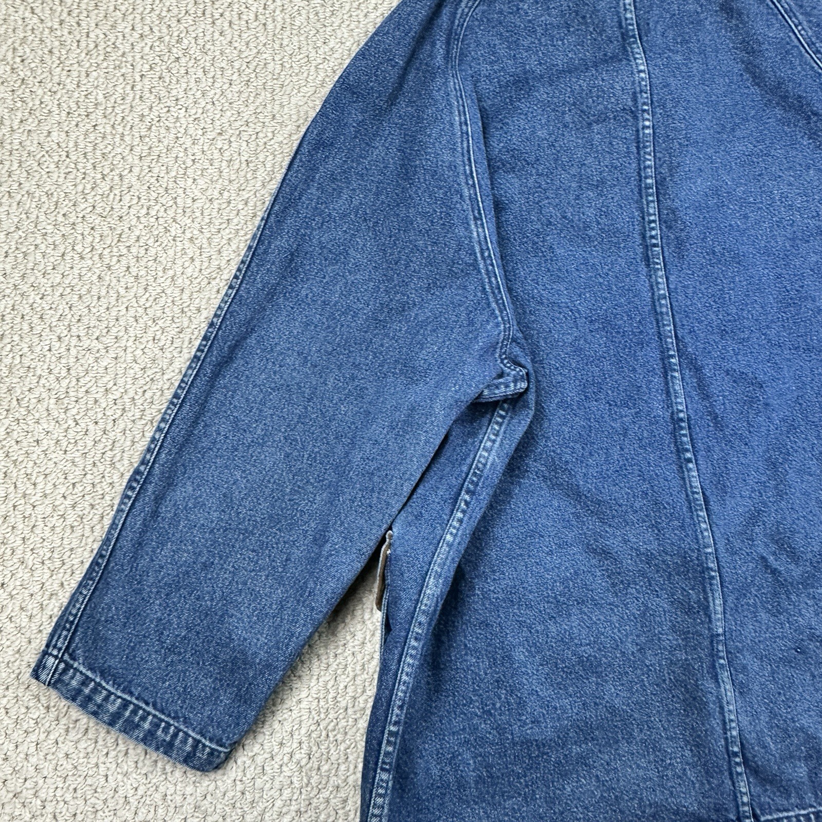 Vtg GAP Denim Jacket Oversized Fit Blue Fireman Lobster Clasp Outer Shell ONLY