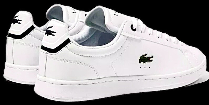 🐊LACOSTE Carnaby Pro BL23 1 SMA Men’s 9-1/2 Sneaker White Leather 745SMA0110042