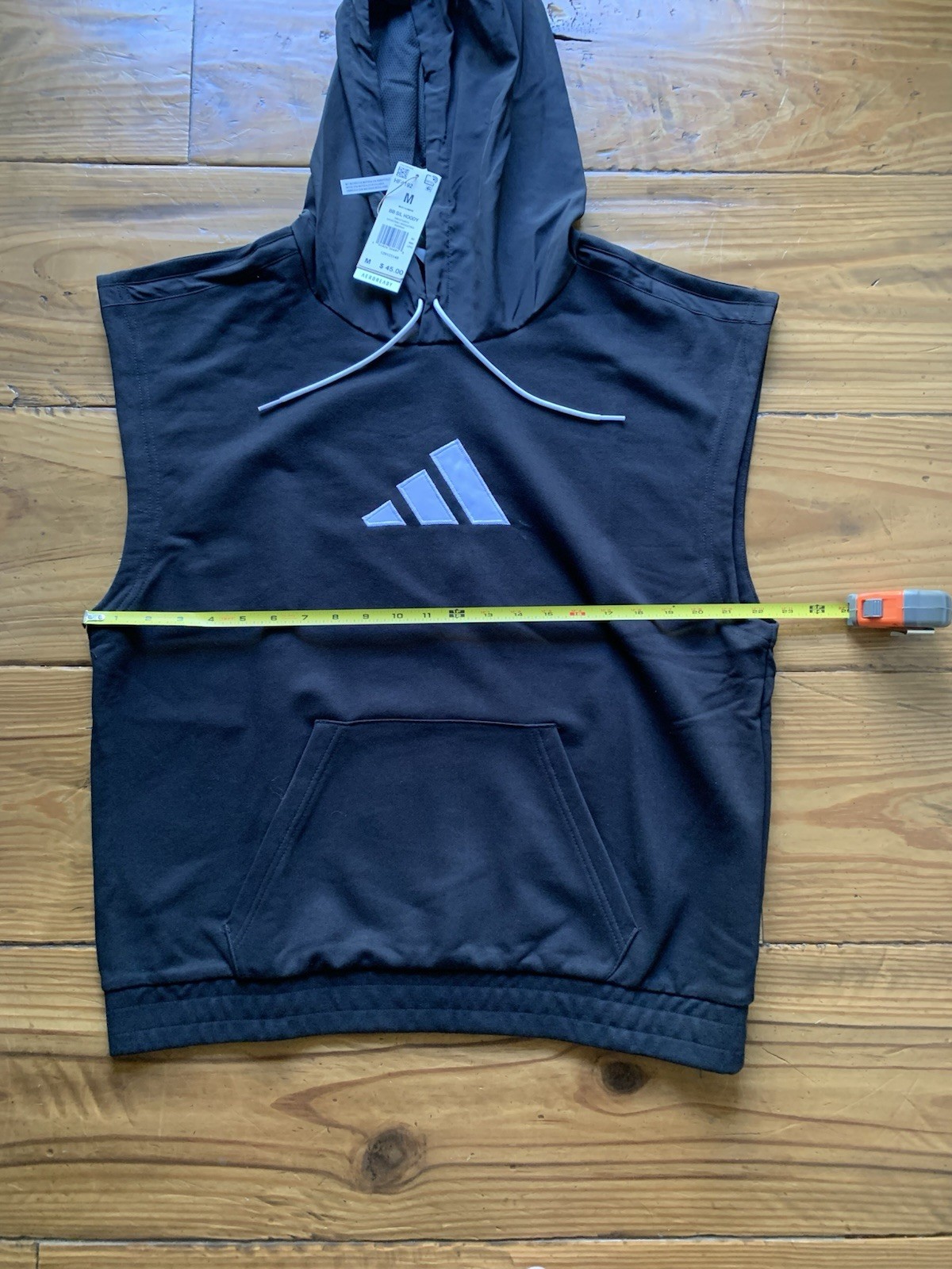 BRAND NEW Adidas Men’s Sleeveless Hoodie Hoody HF4192 in BLACK in a SIZE MEDIUM