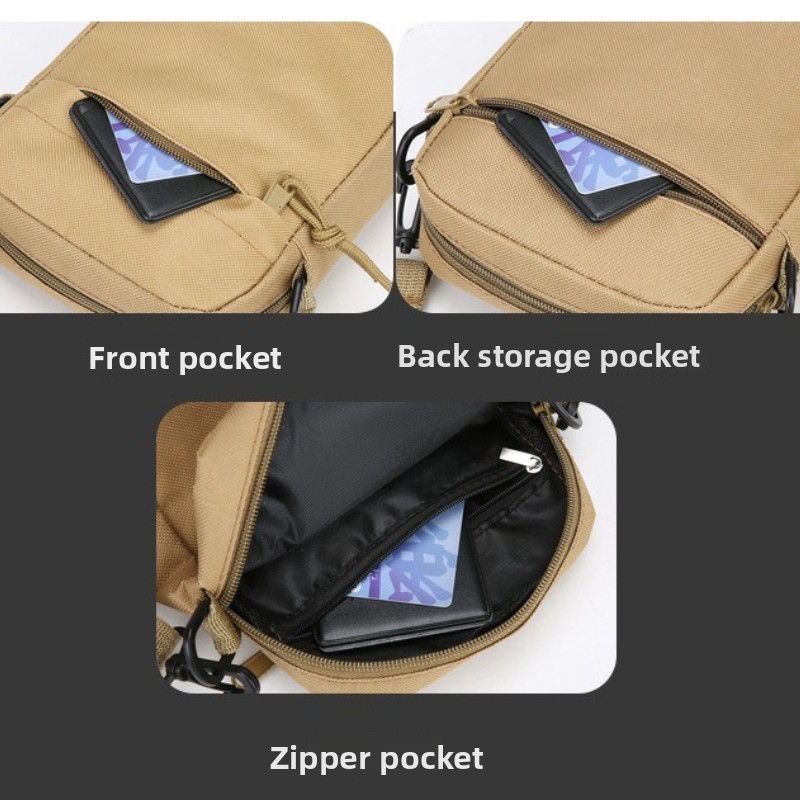 Men’s Canvas Crossbody Bag Mini Shoulder Messenger Bag Casual Travel Handbag