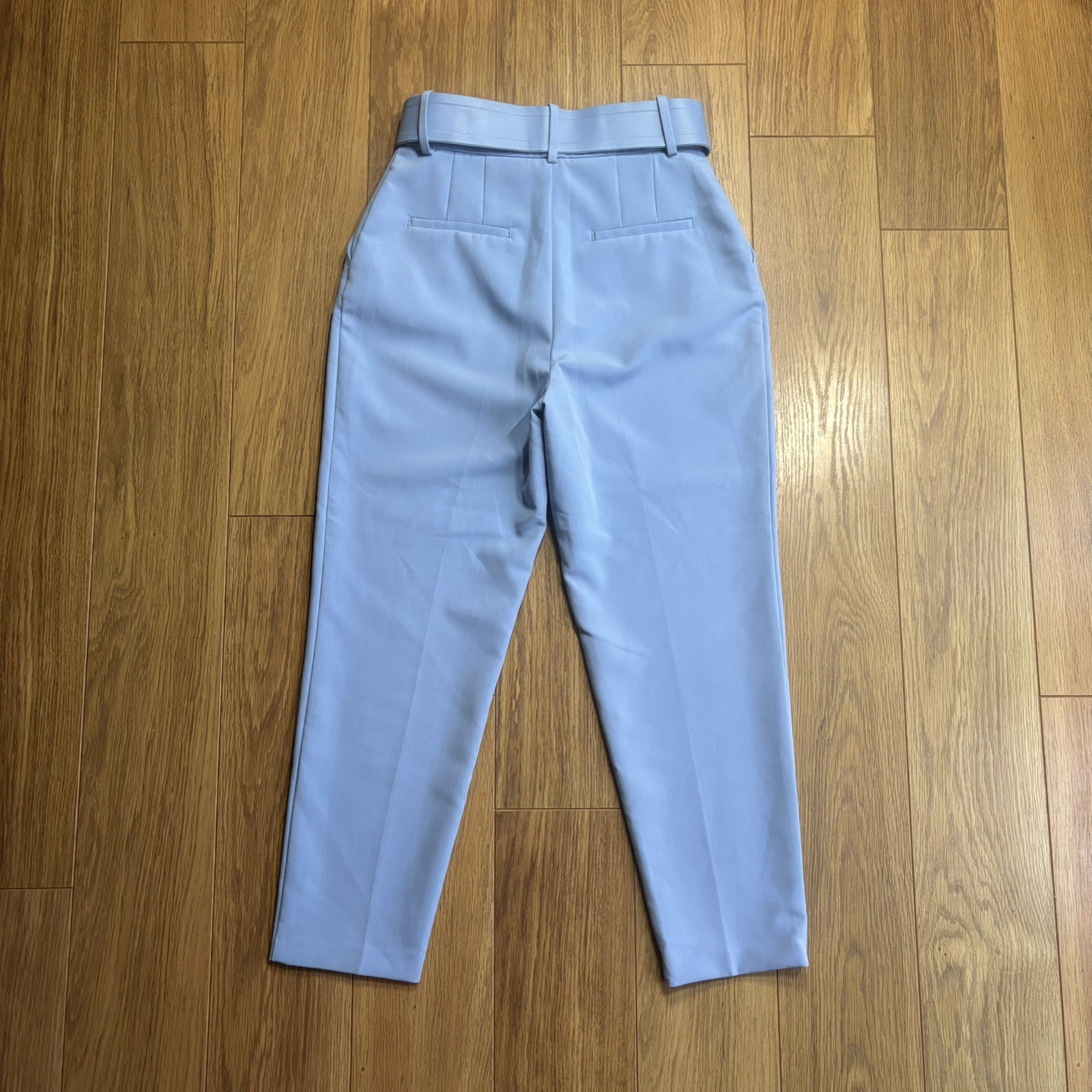 ZARA High Waisted Trouser Pants Fabric Belt M Office Siren Work Smart Corpcore