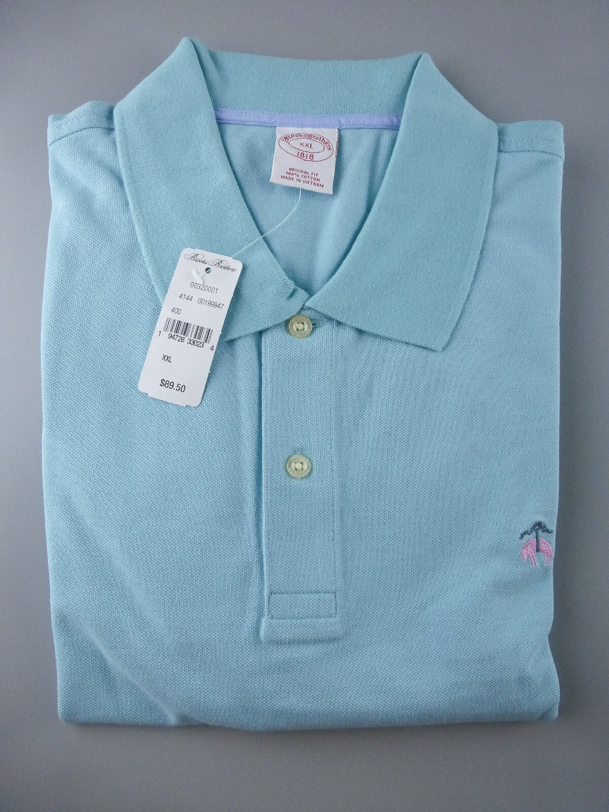 BROOKS BROTHERS POLO SHIRT 1818 Men’s Pastel Colors ORIGINAL Fit XL 2XL New $89