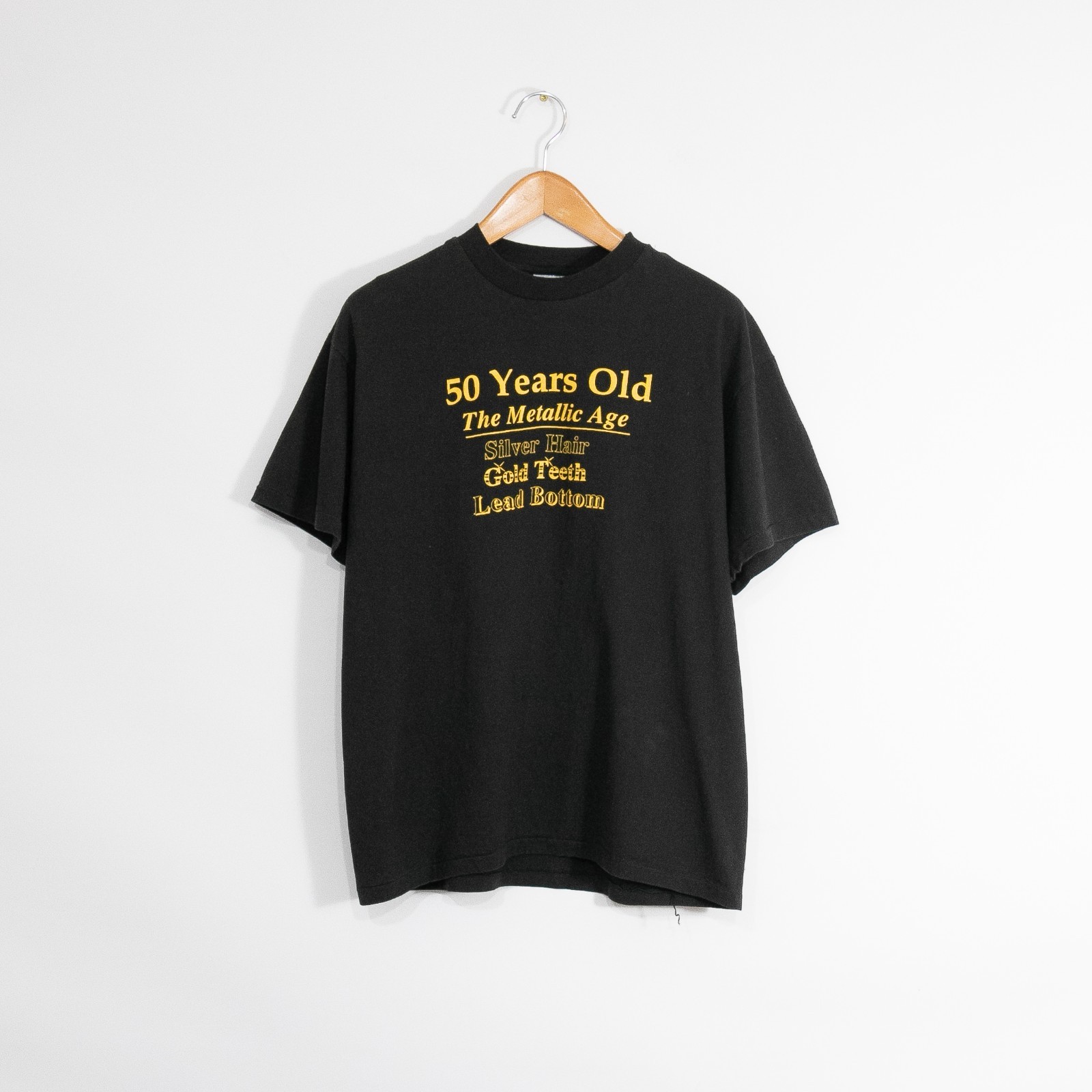 Vintage 90s Funny Middle Age 50 Years Old T Shirt Mens Large – Single Stitch