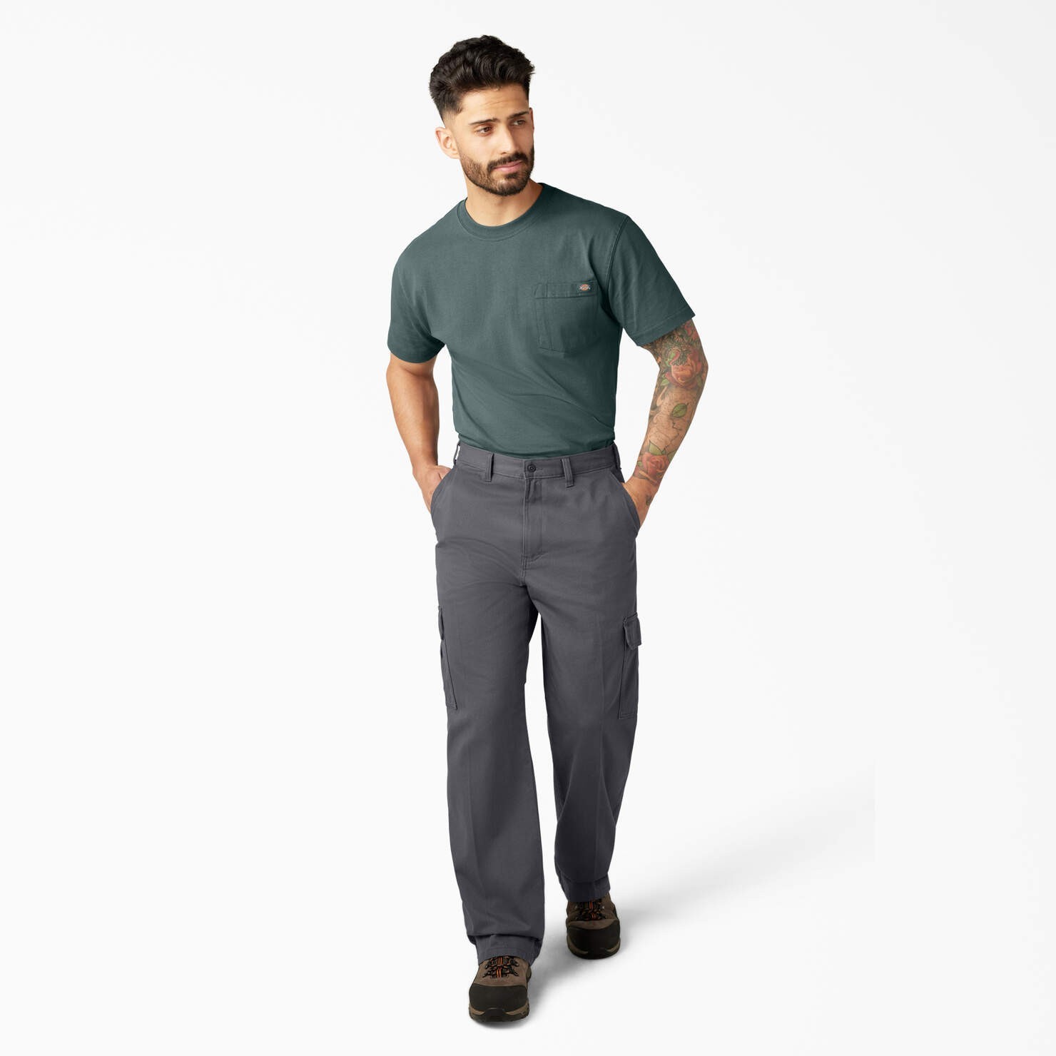Dickies Men’s Loose-fit Cargo Work Pant Style 2321, Charcoal